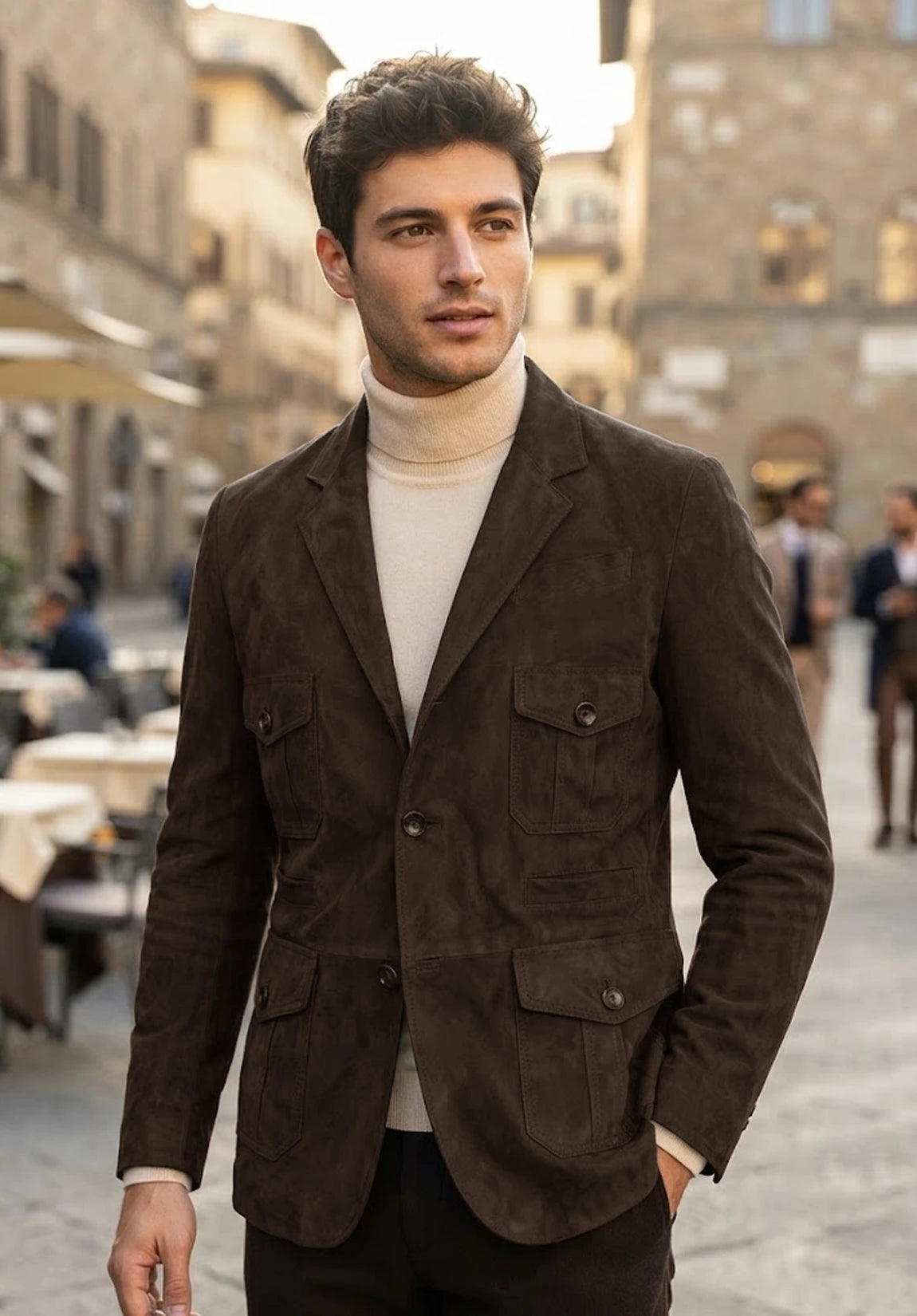 Men's brown suede jacket
