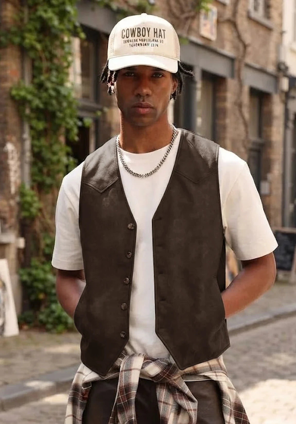 Men's brown vest