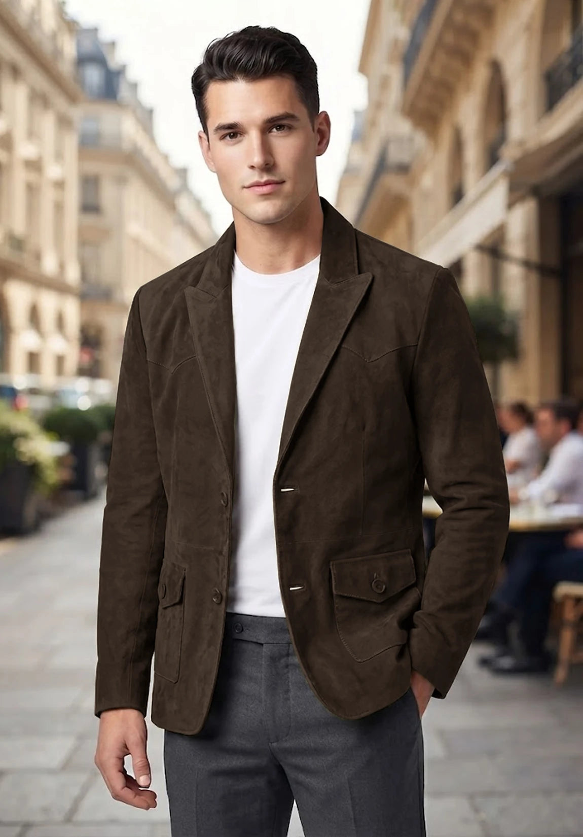 Men's brown suede jacket