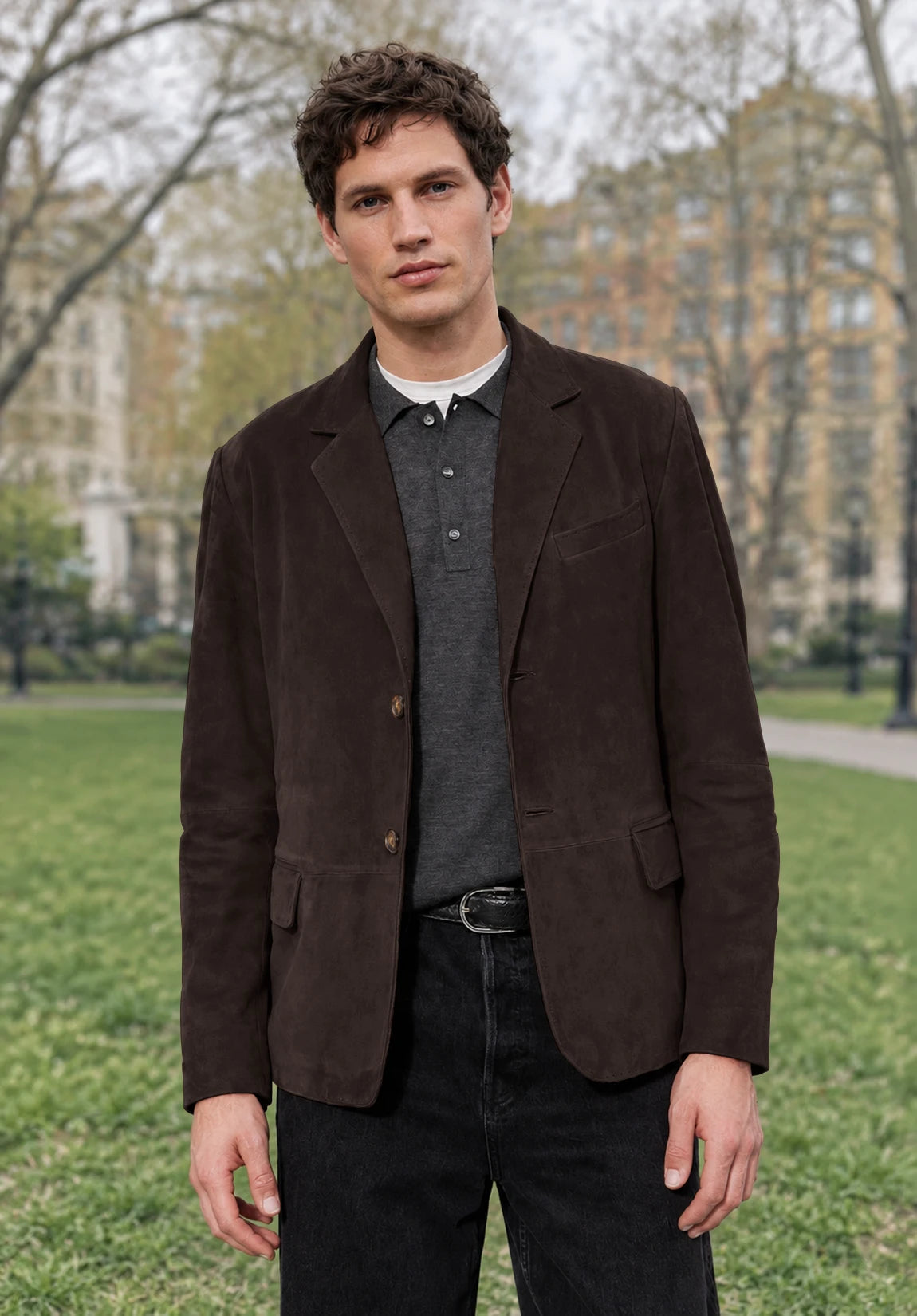 Men's brown suede jacket