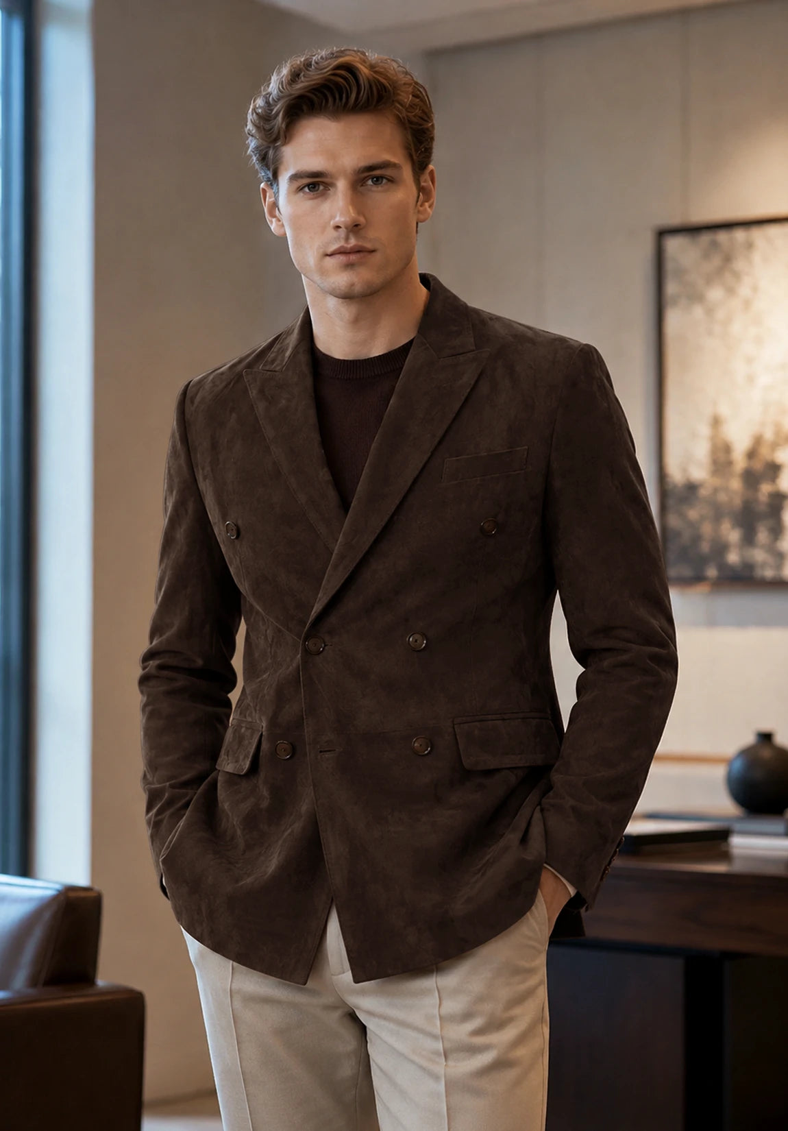 Men's brown suede jacket