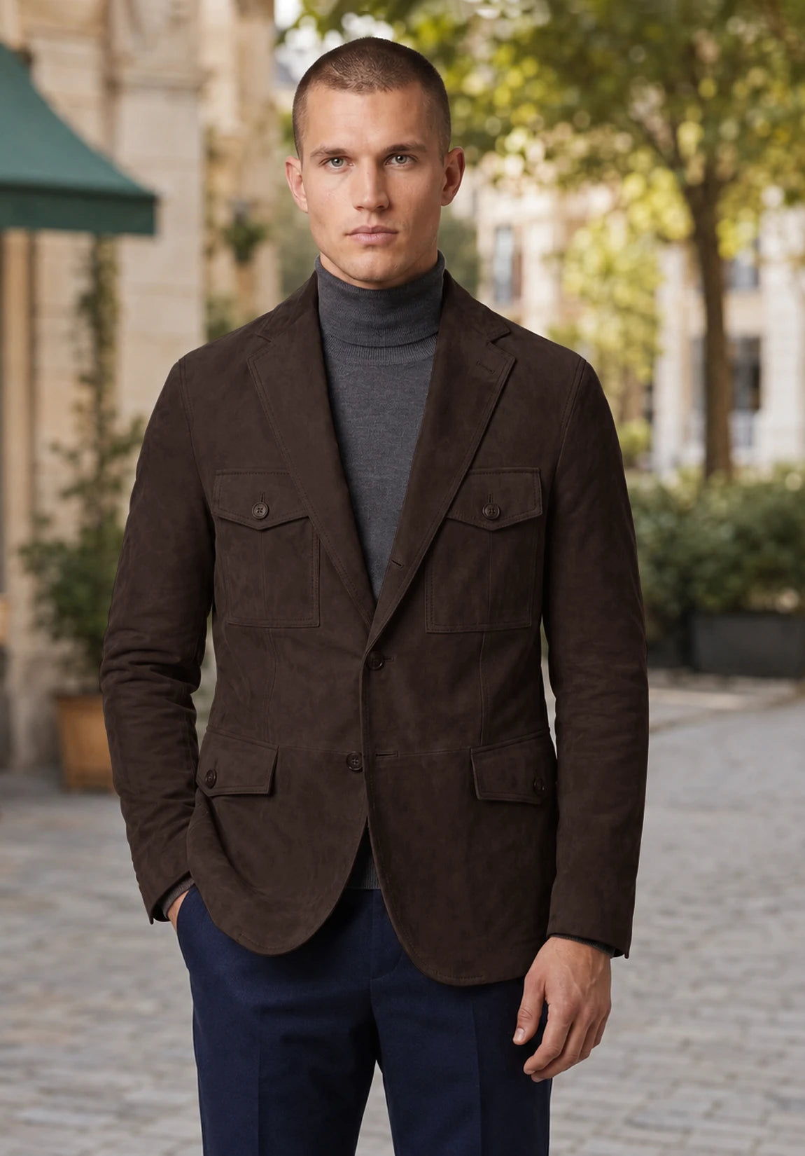 Men's brown suede jacket