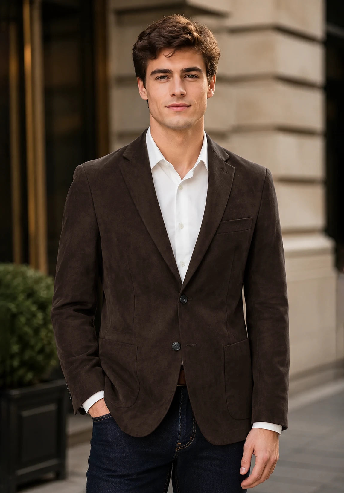 Men's brown suede jacket