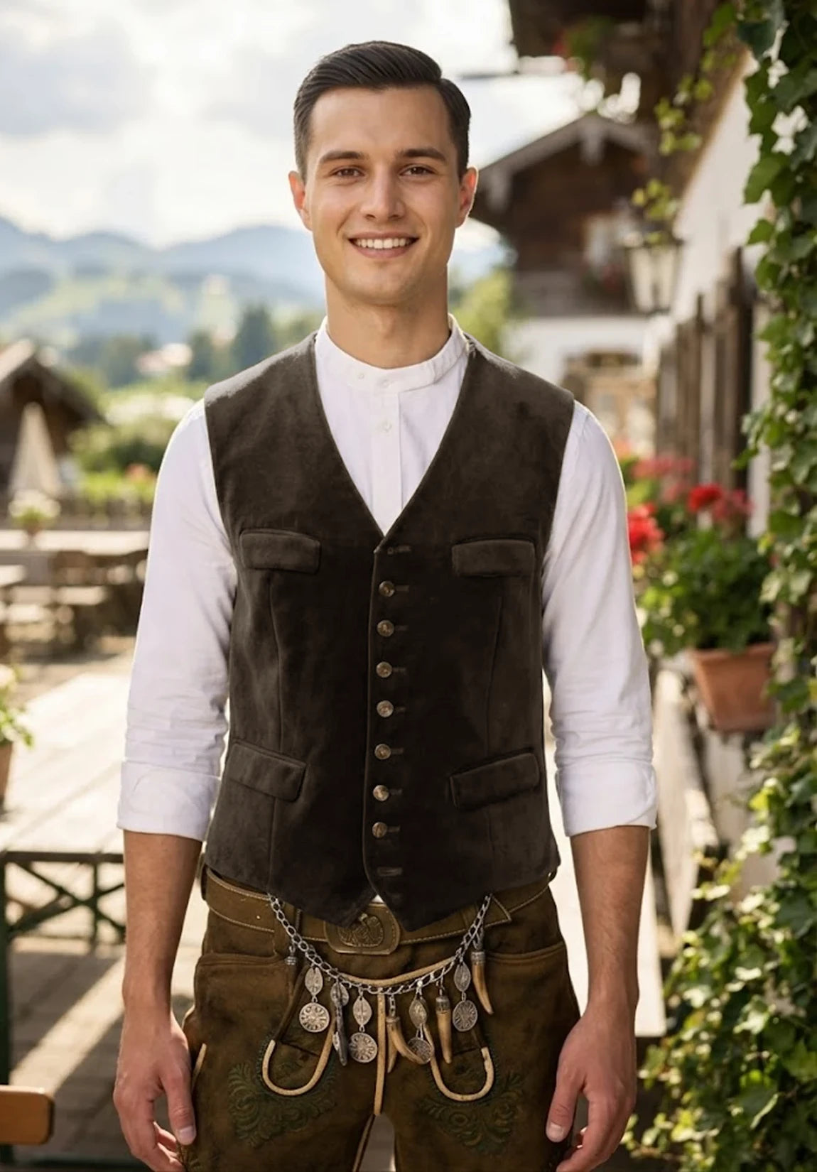 Men's brown vest