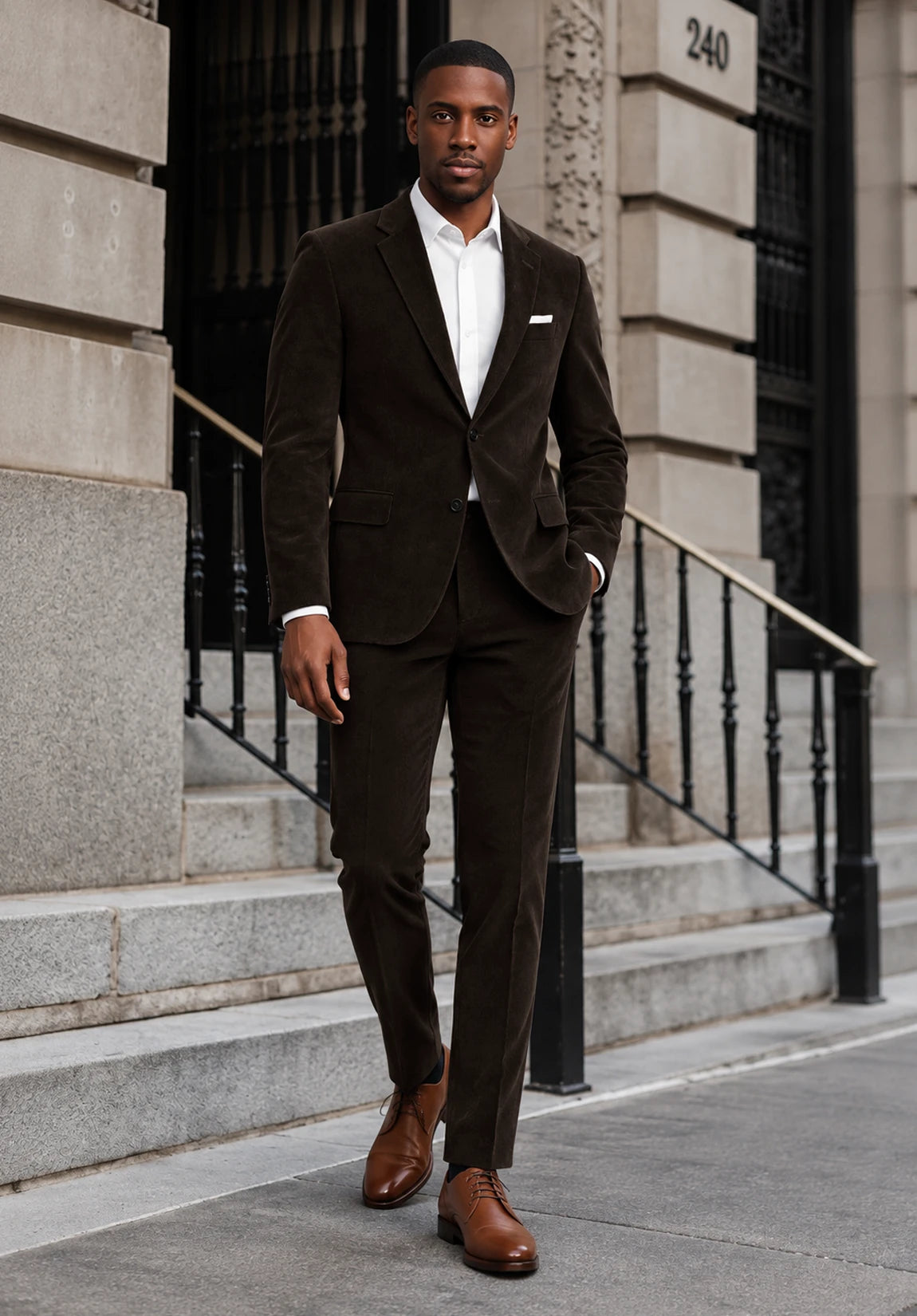 Men Brown Suit
