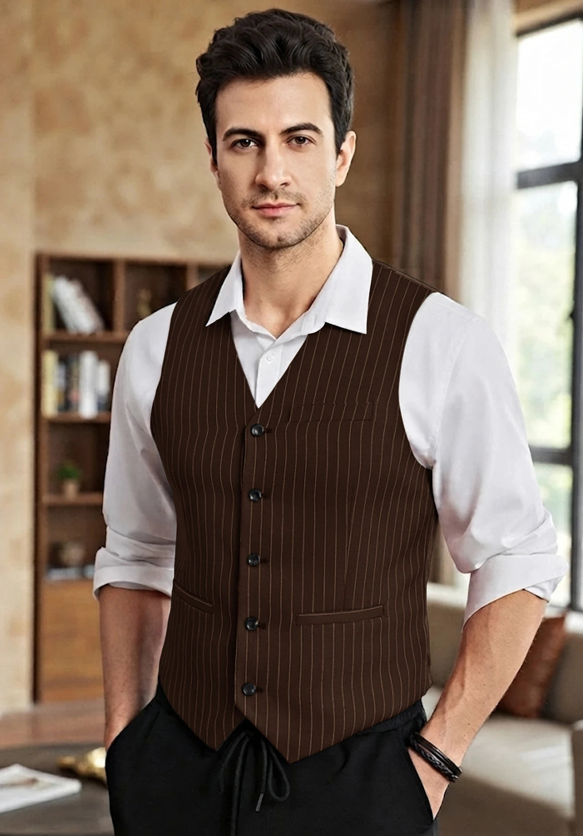 Men's brown vest