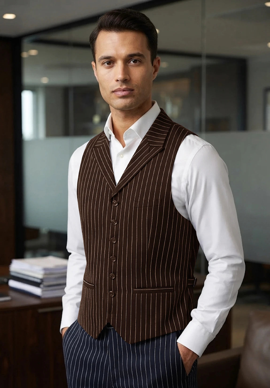 Men's brown vest