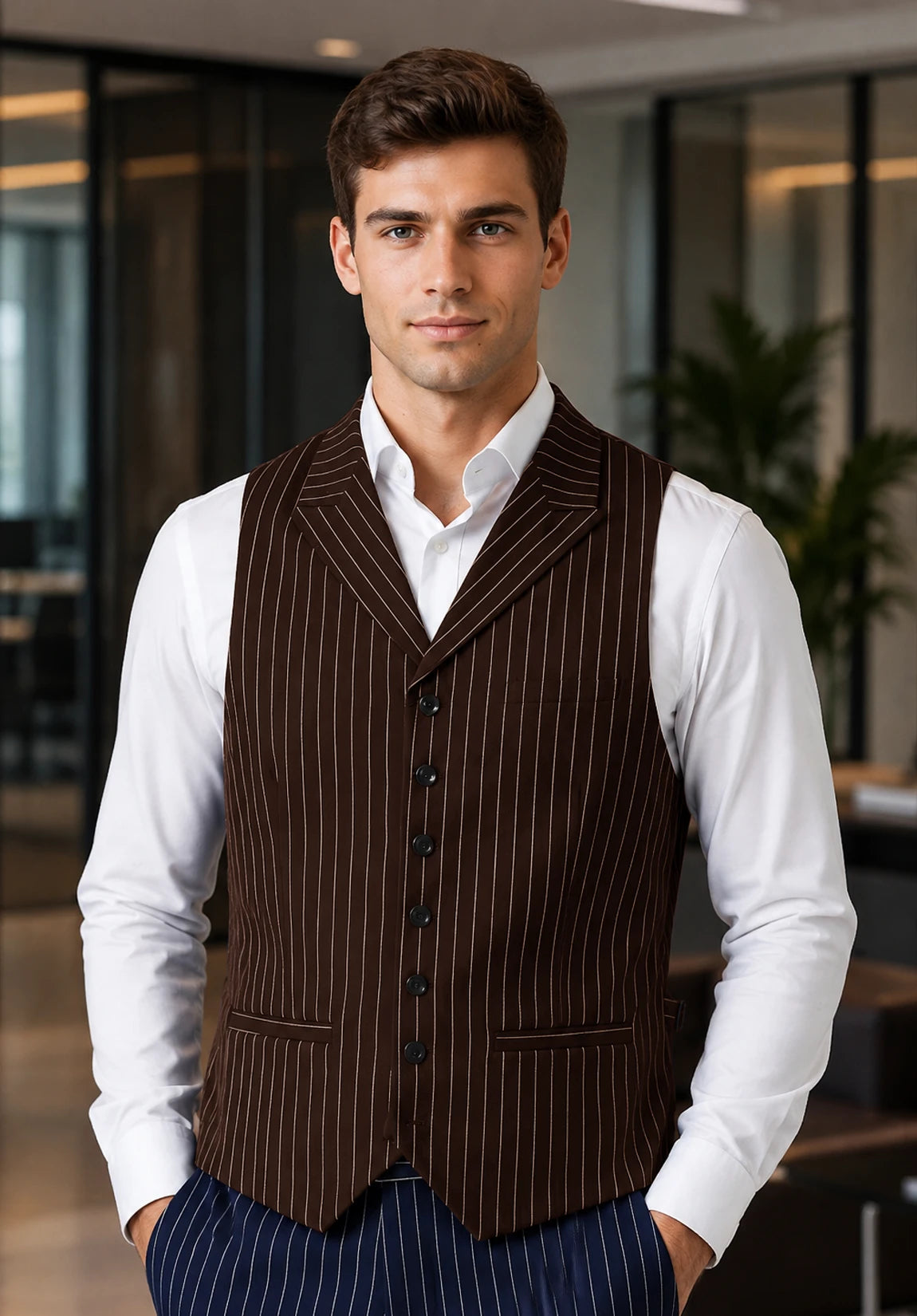 Men's brown vest