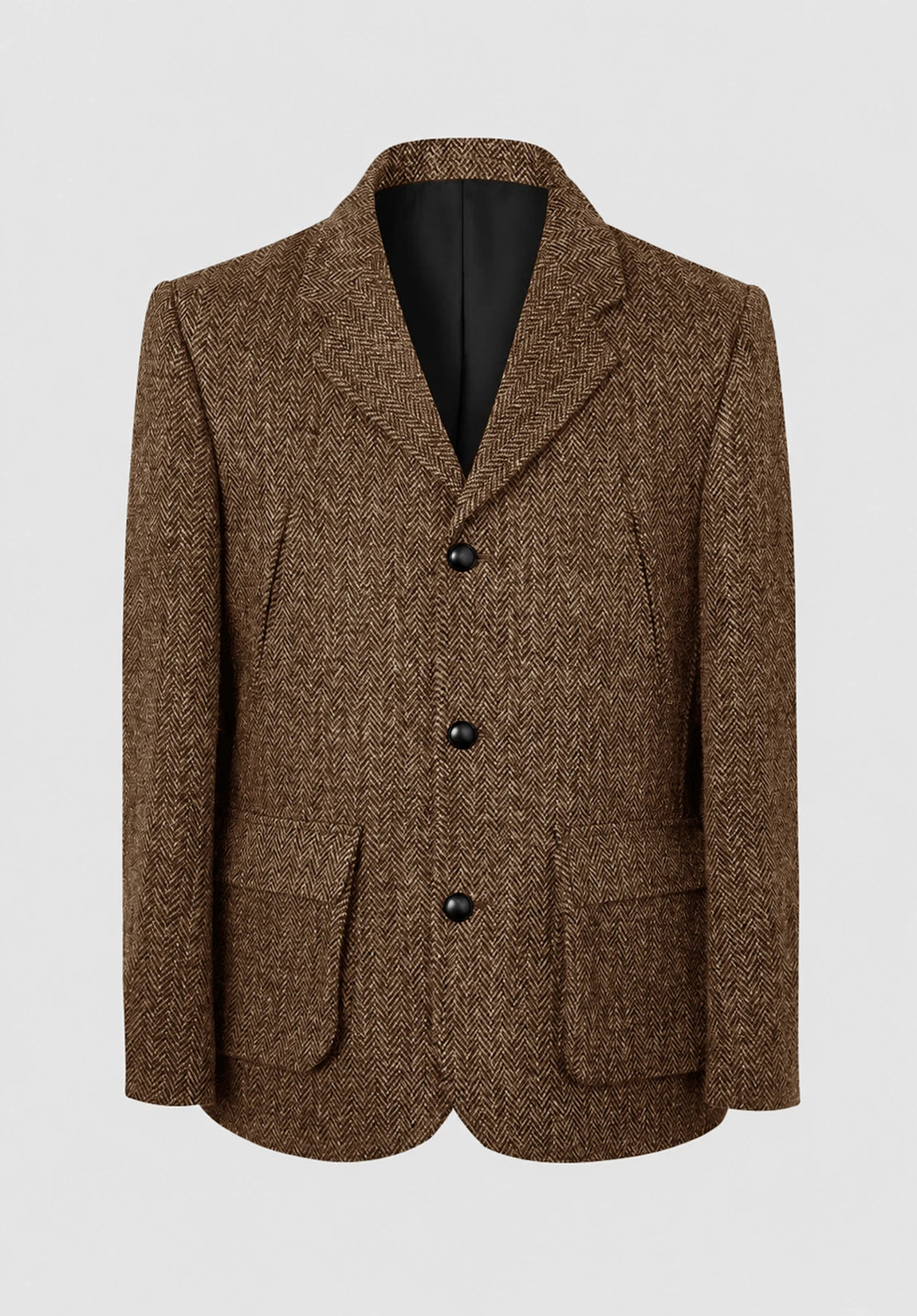 Men's brown herringbone jacket
