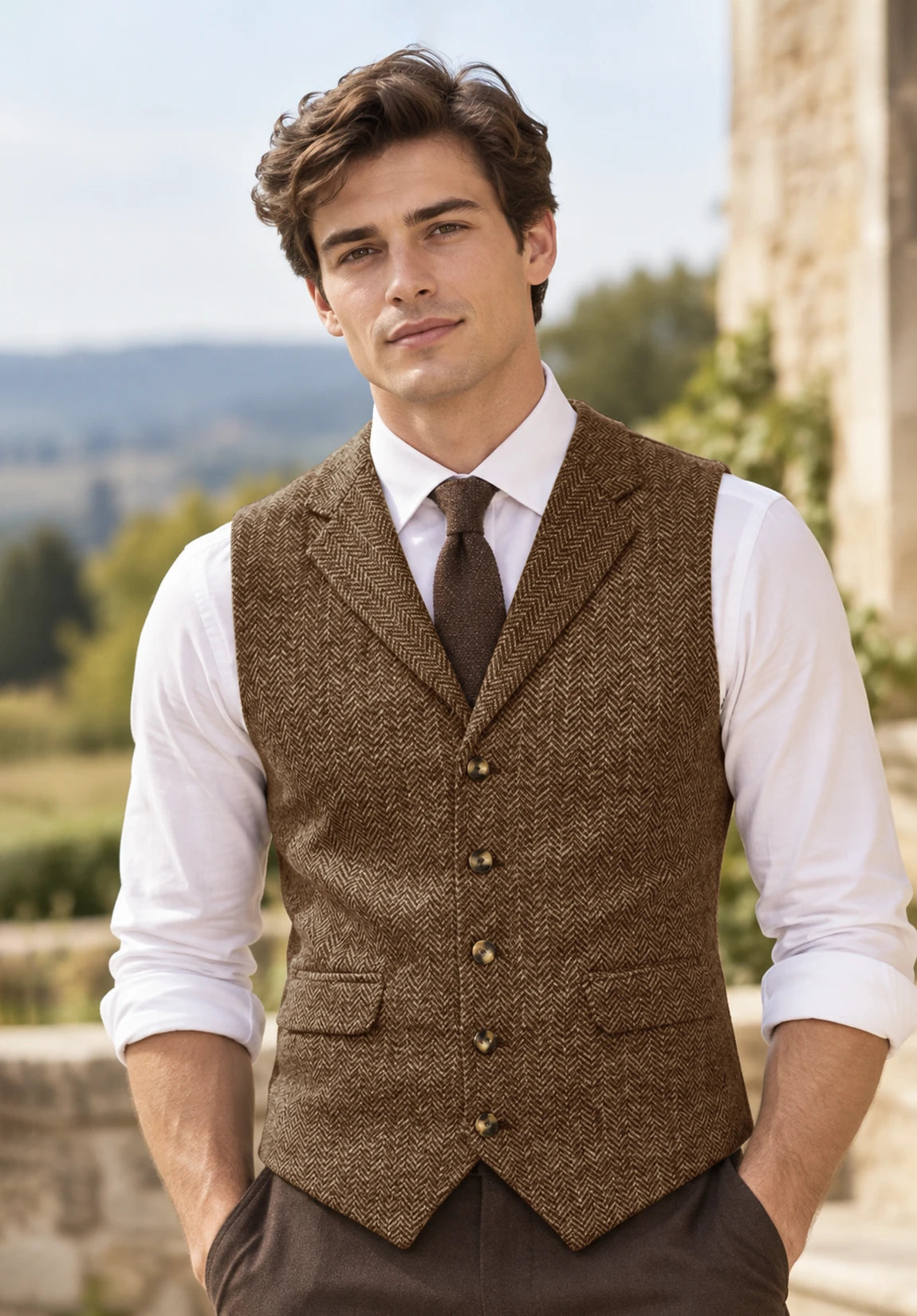 Men's brown vest