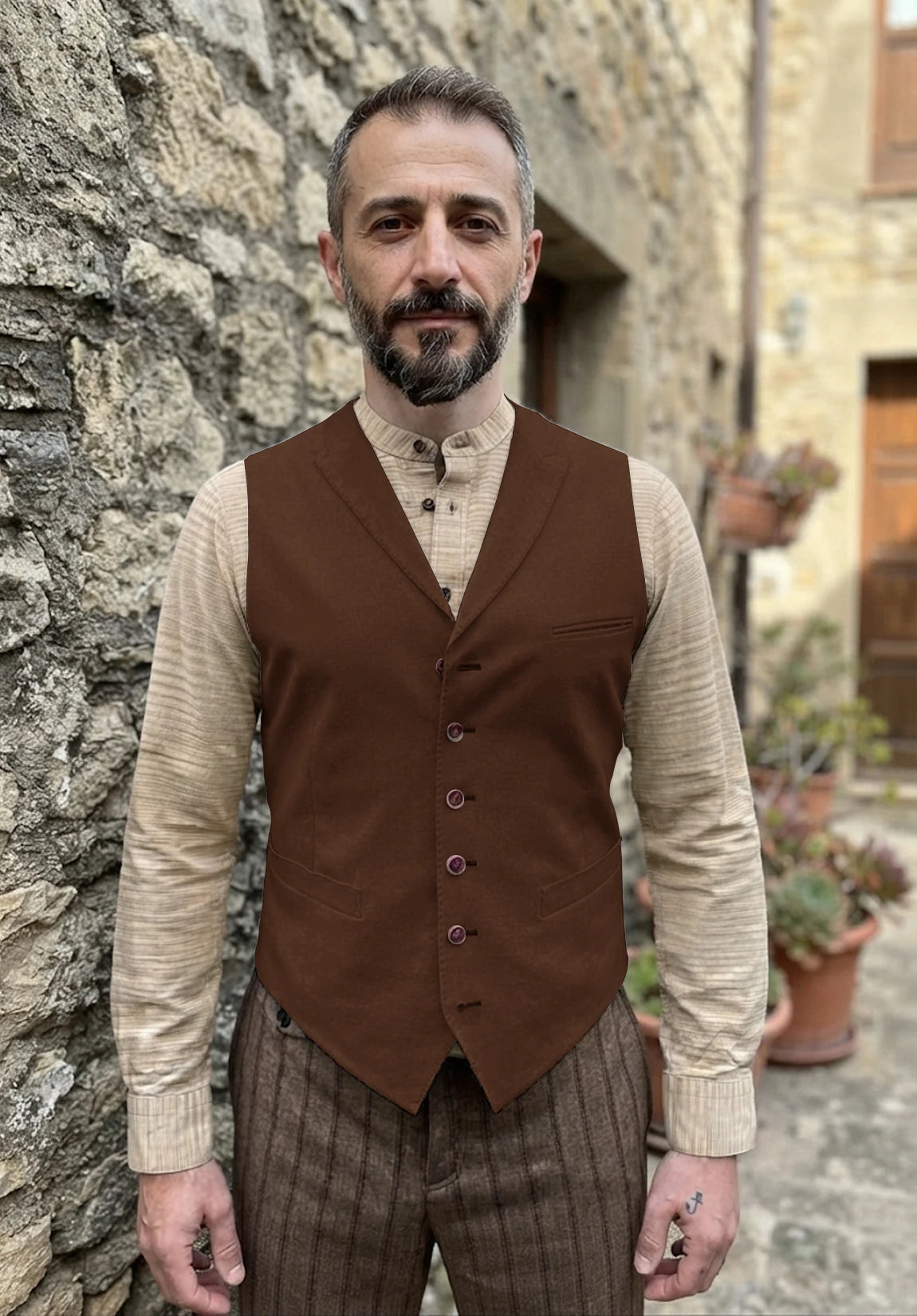 Men's brown vest