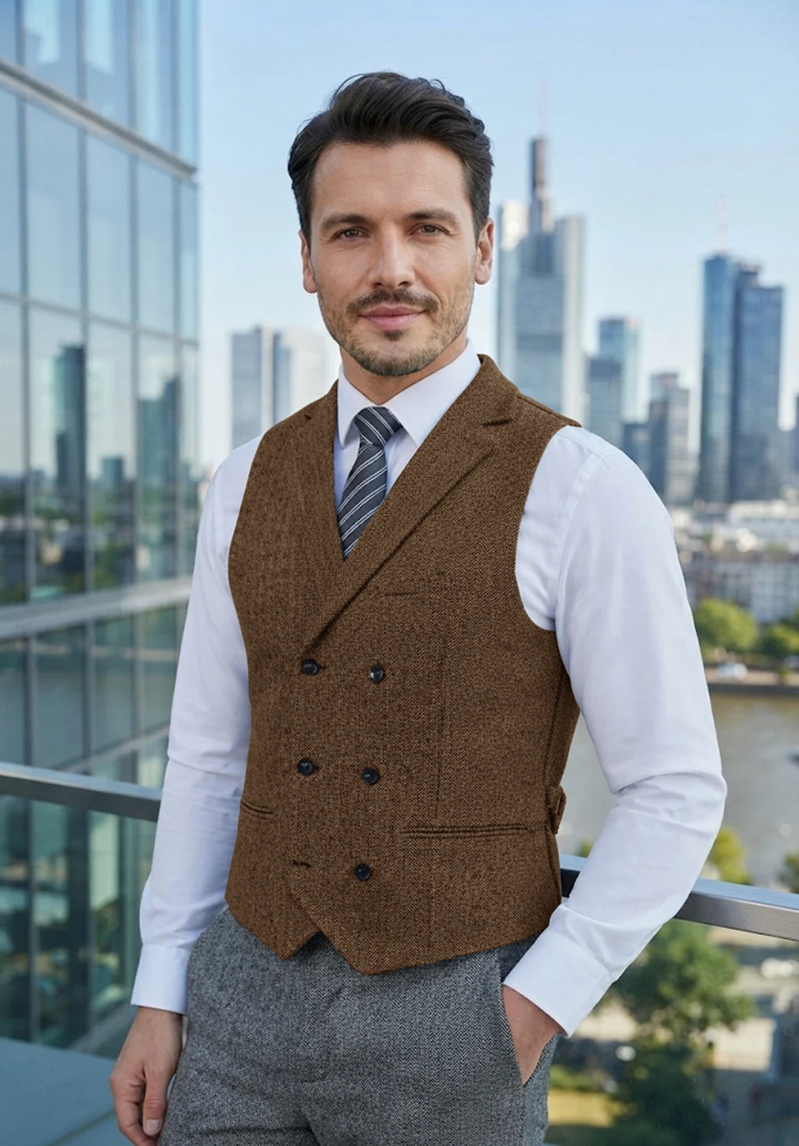 Men's brown vest