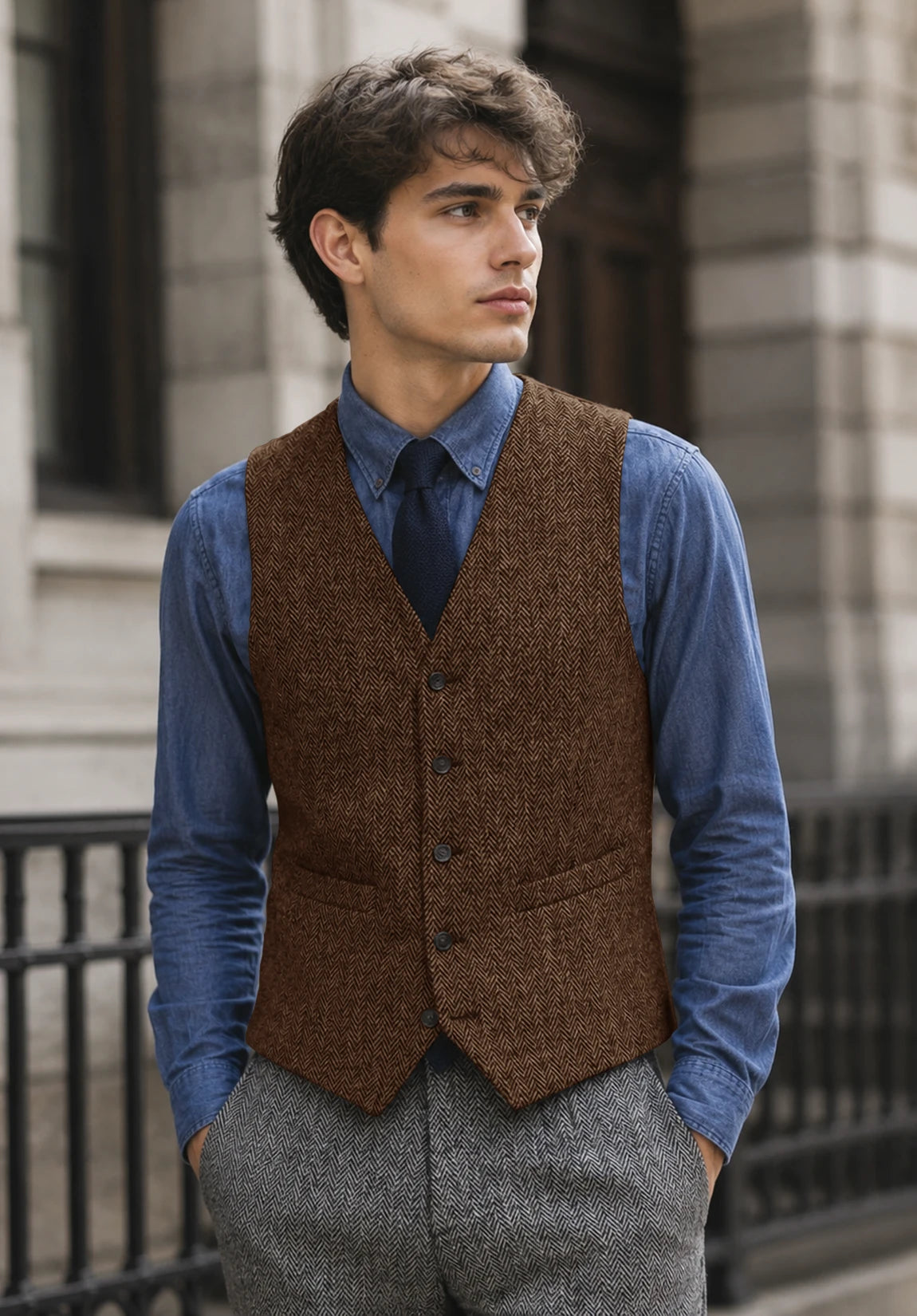 Men's brown vest