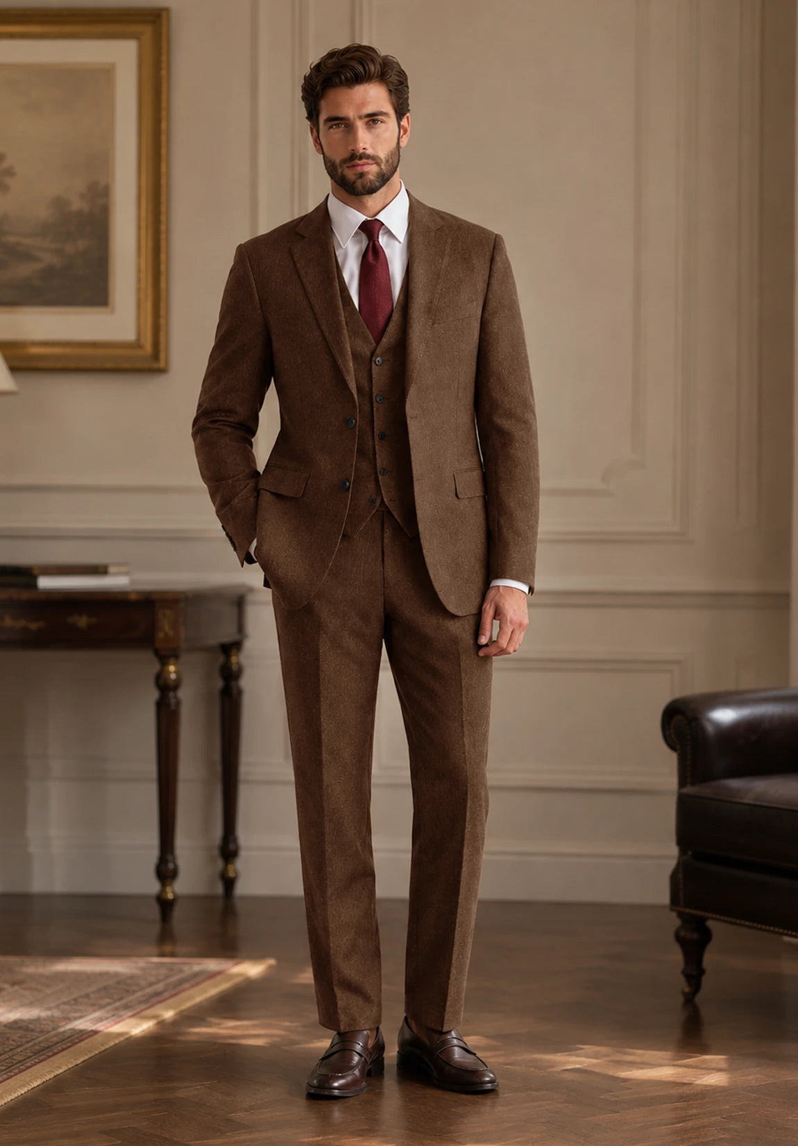 Men's brown Suit