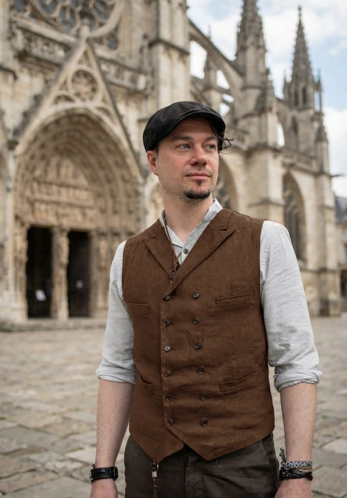 Men's brown vest