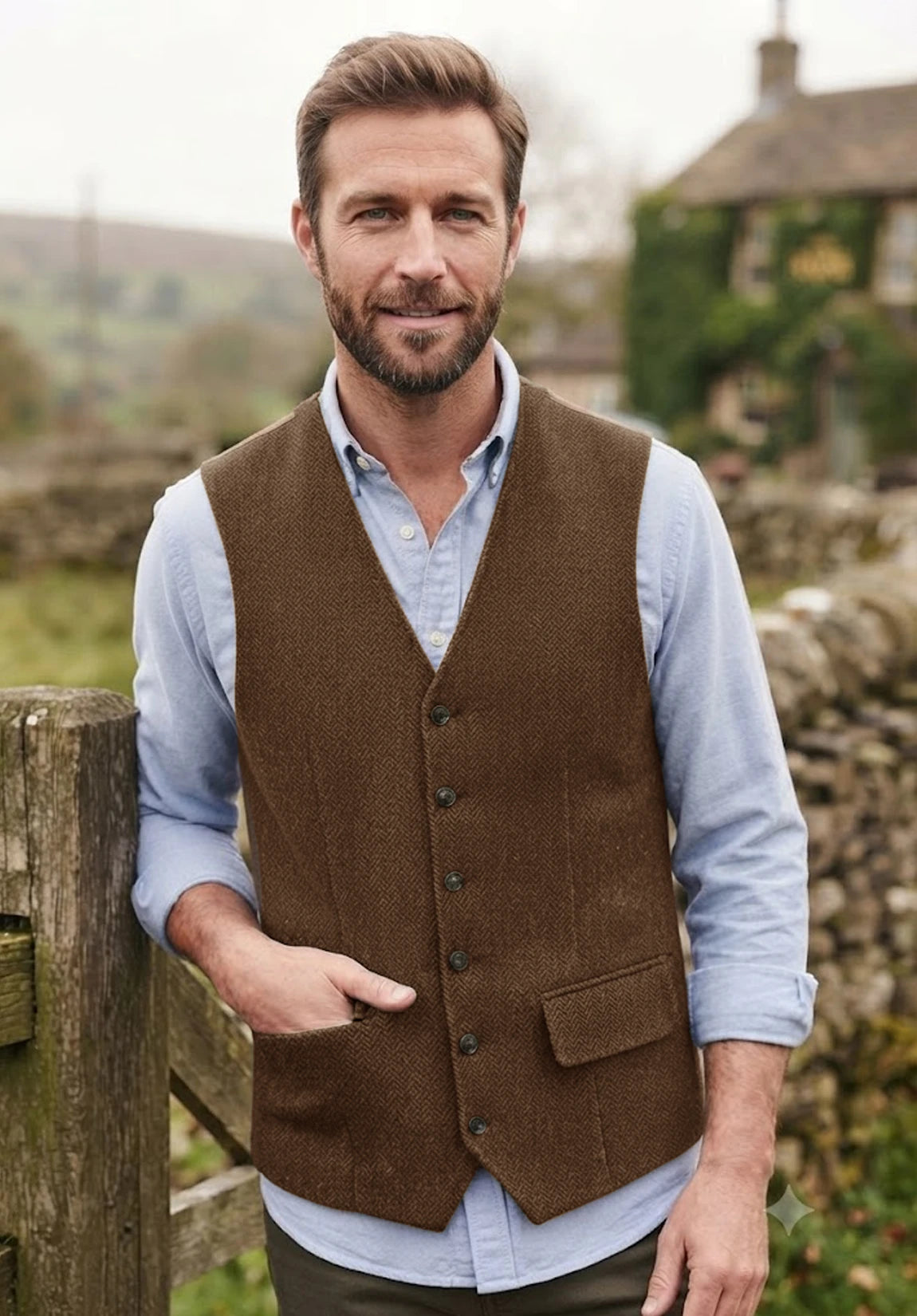 Men's brown vest