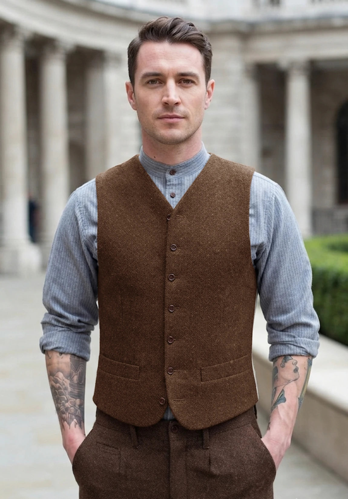 Men's brown vest