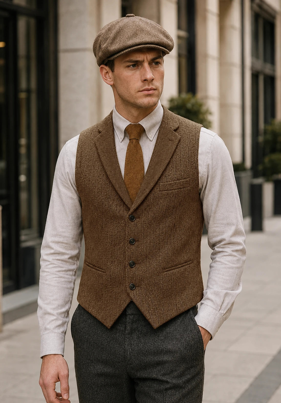 Men's brown vest