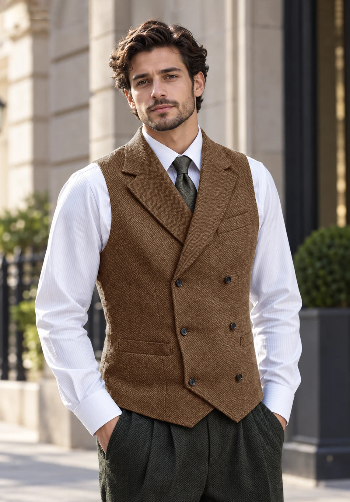 Men's brown vest