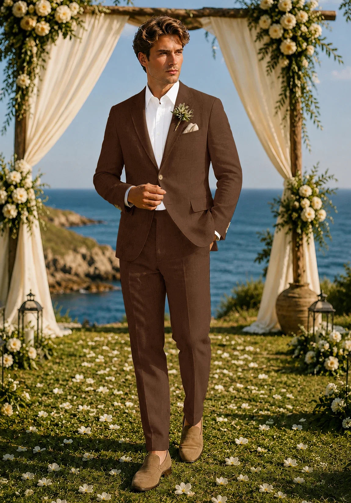 Men brown Suit