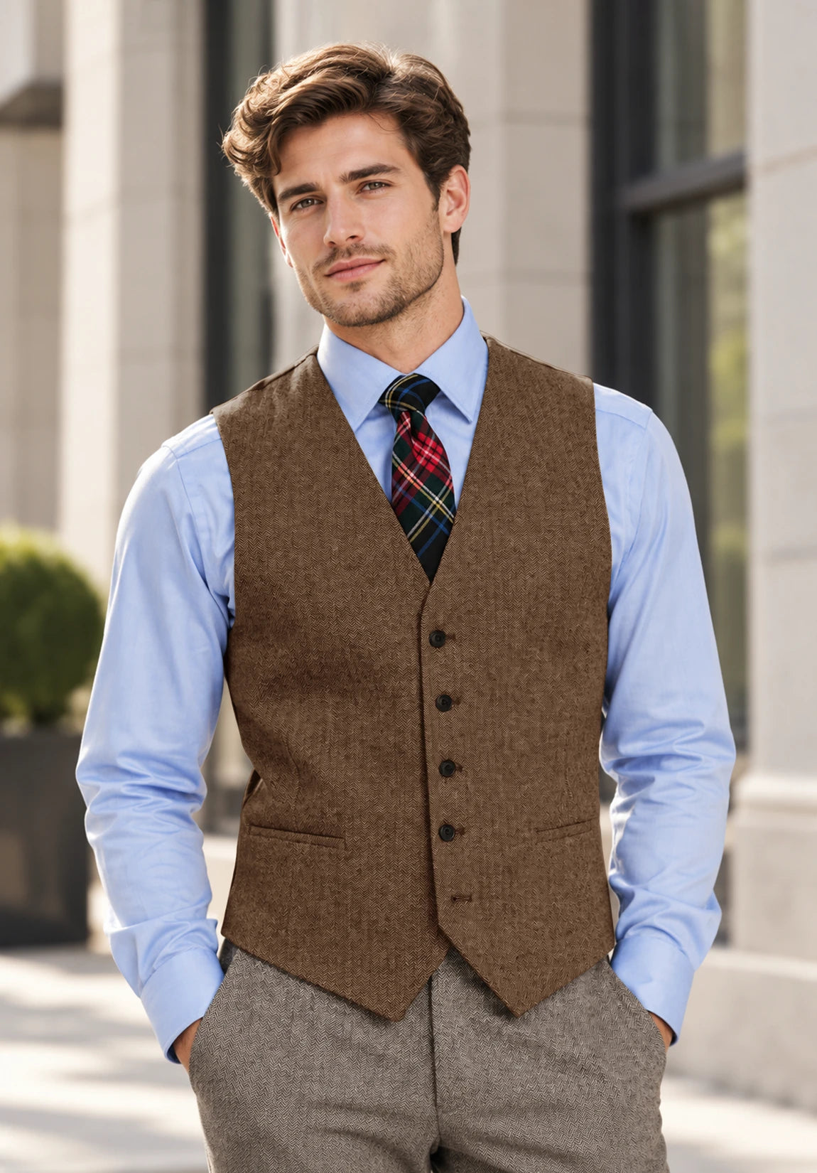 Men's brown vest