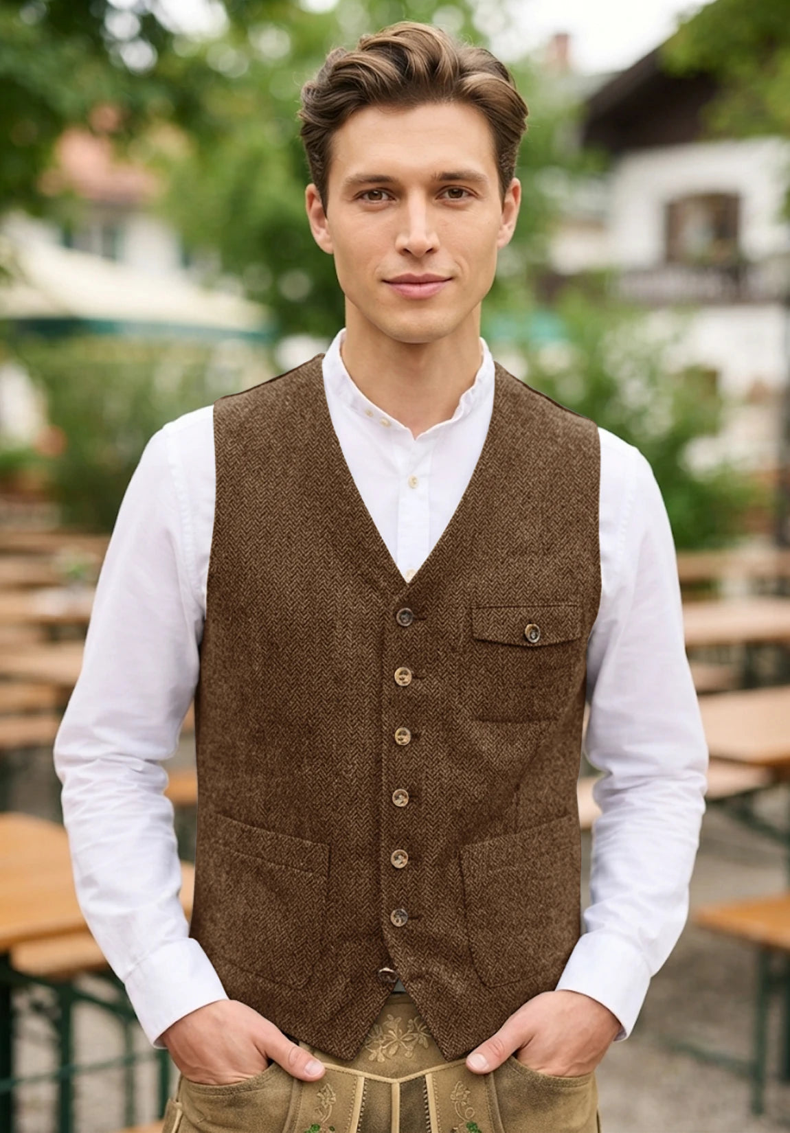 Men's brown vest