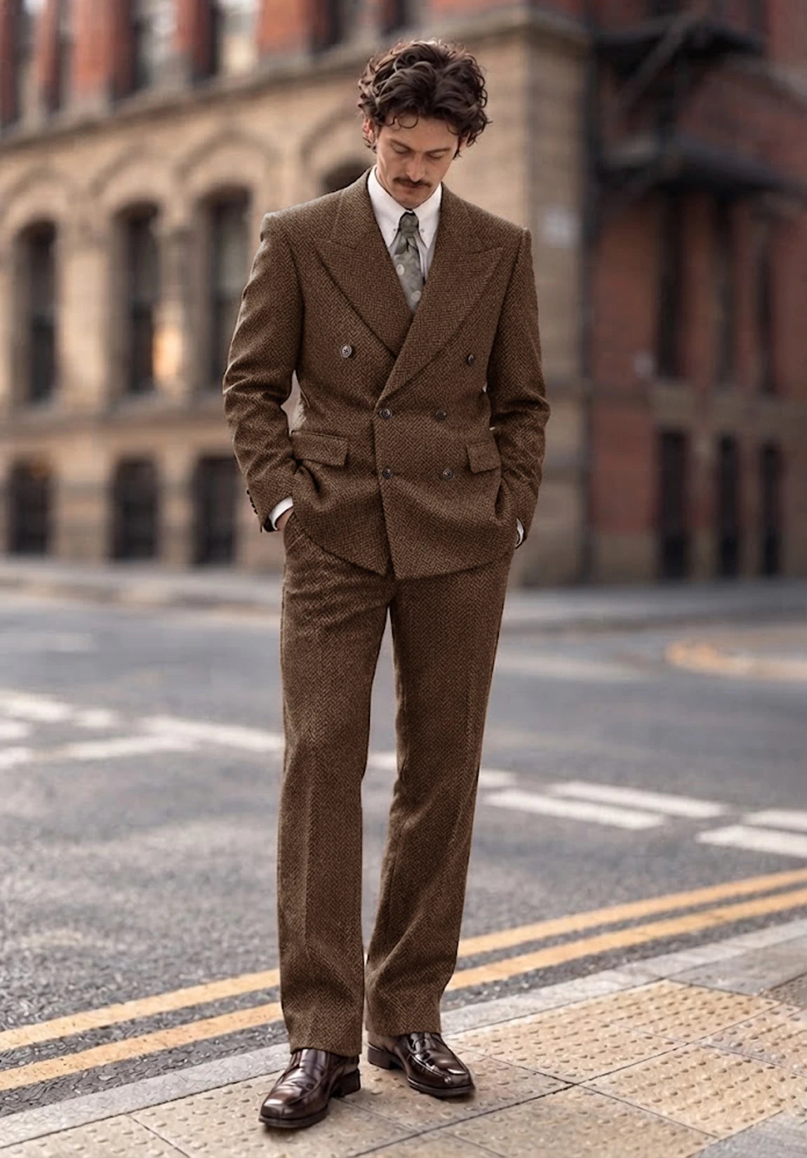 Men Brown Suit