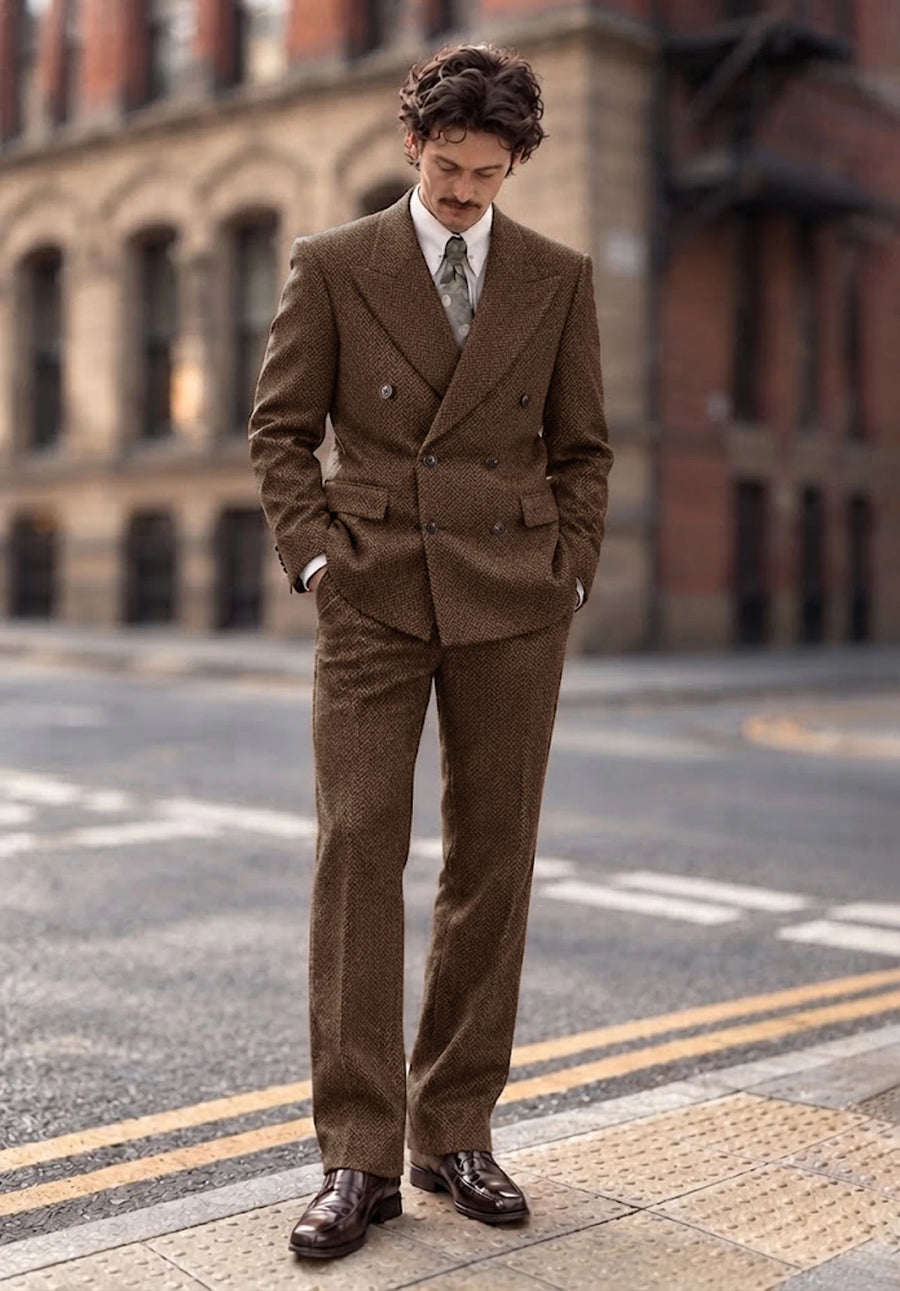 Men Brown Suit
