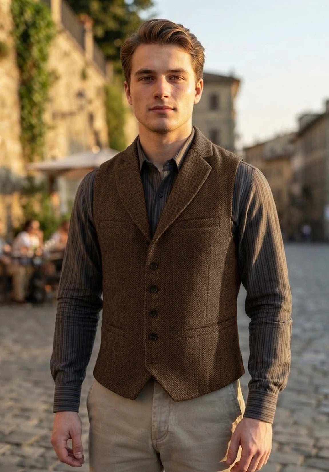 Men's brown vest