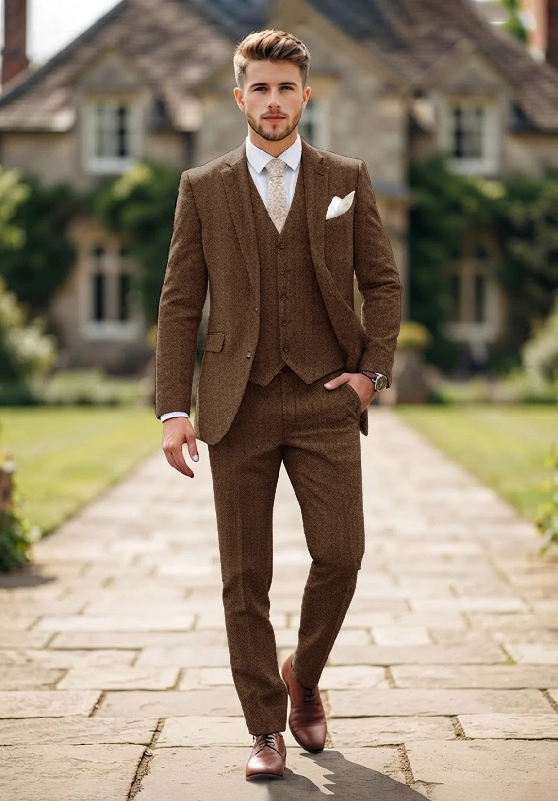 Men's brown Suit