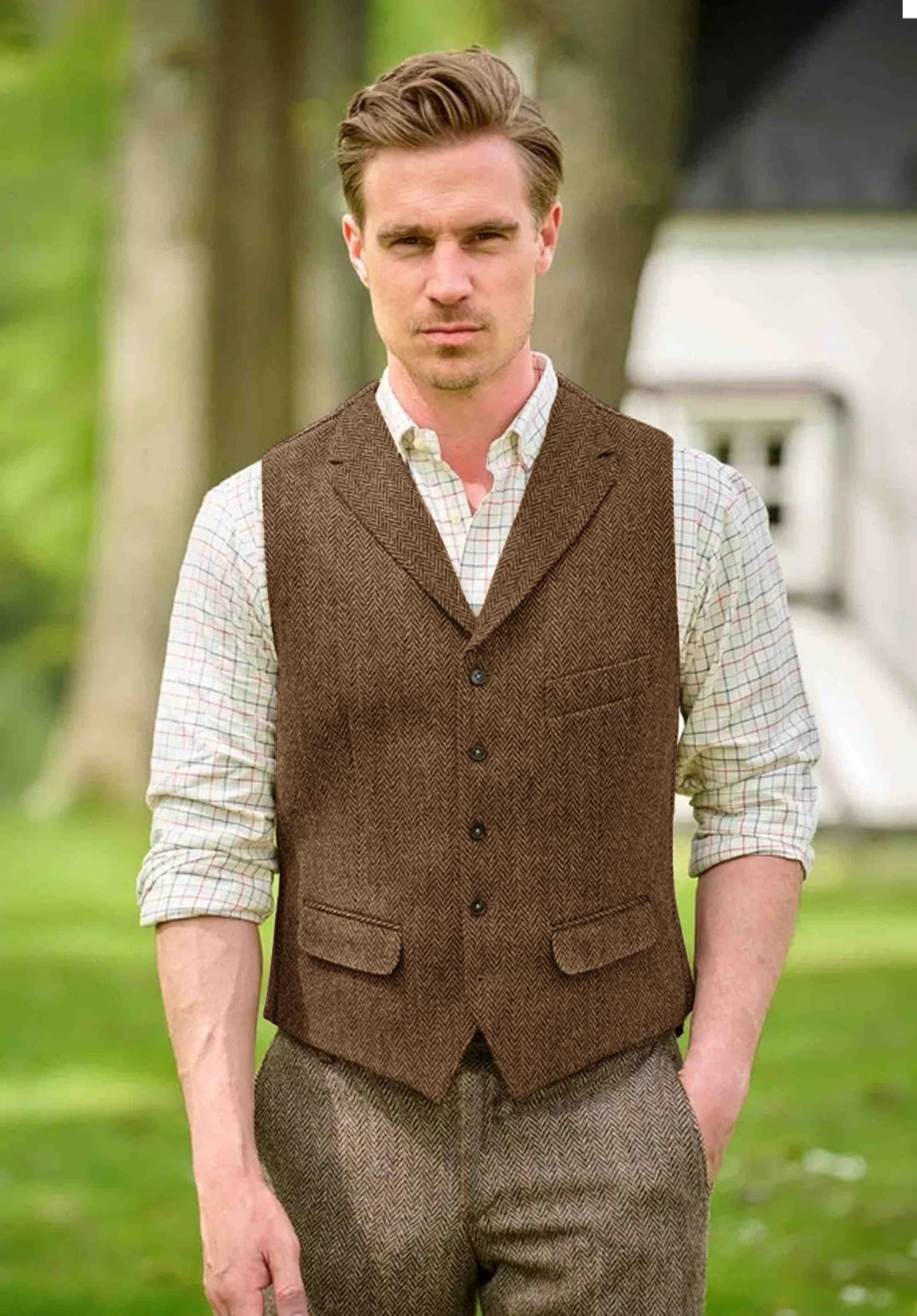 Men's brown vest