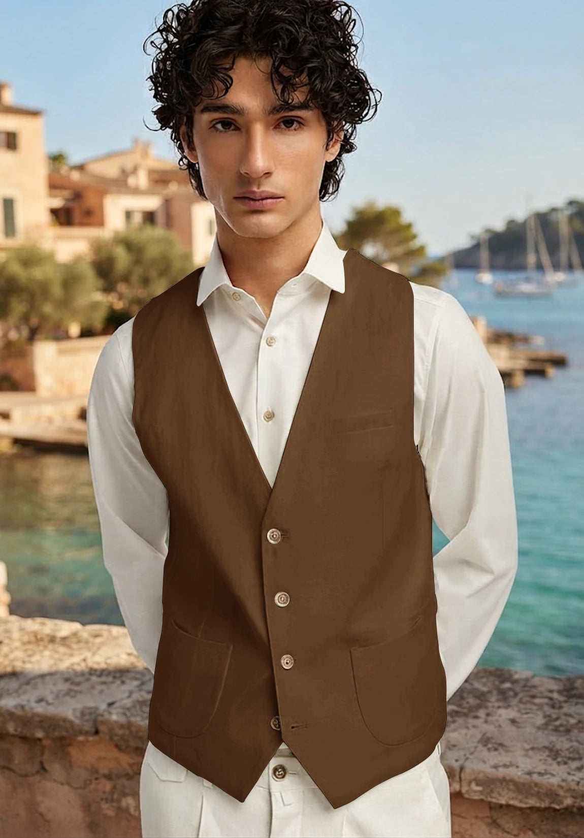 Men's brown vest