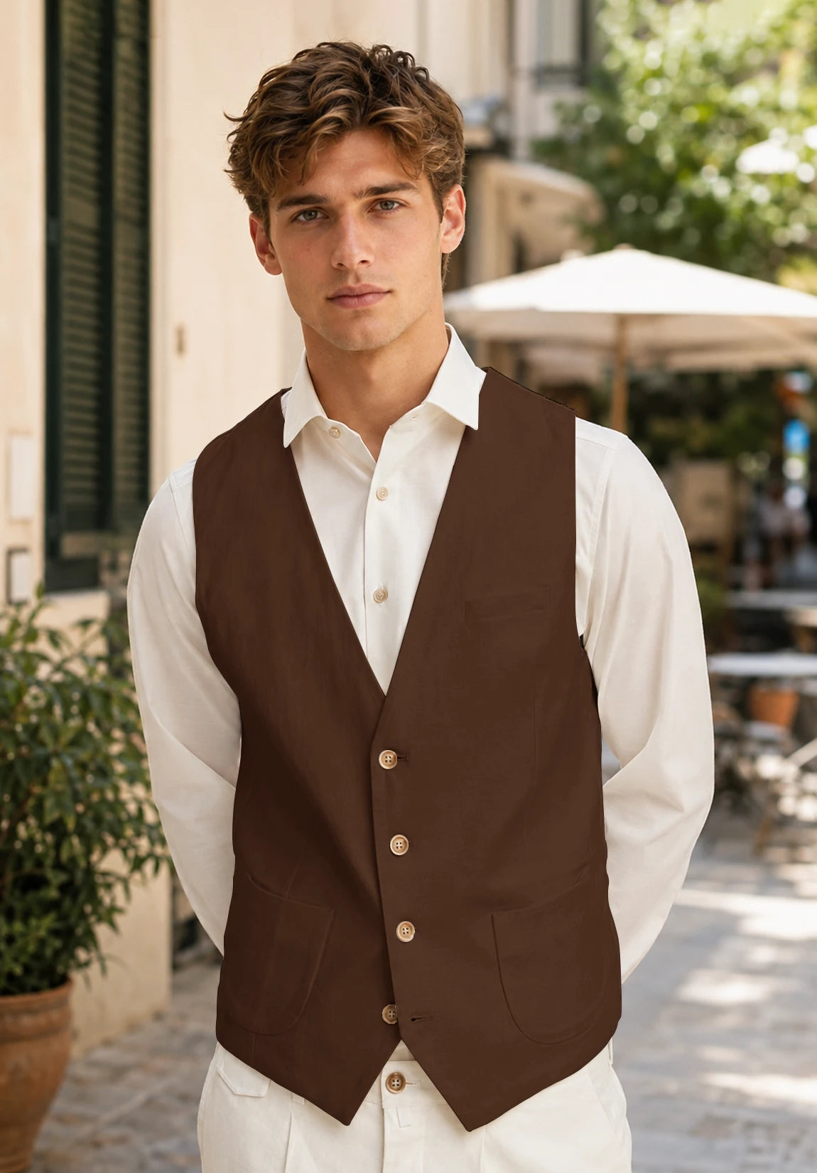 Men's brown vest