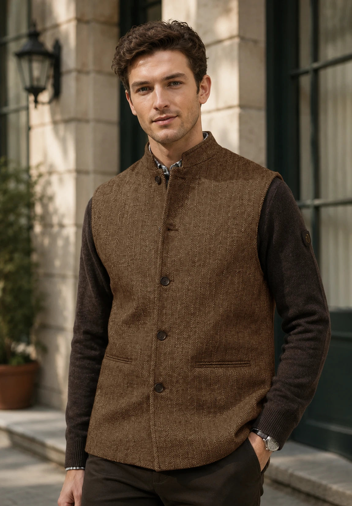 Men's brown vest