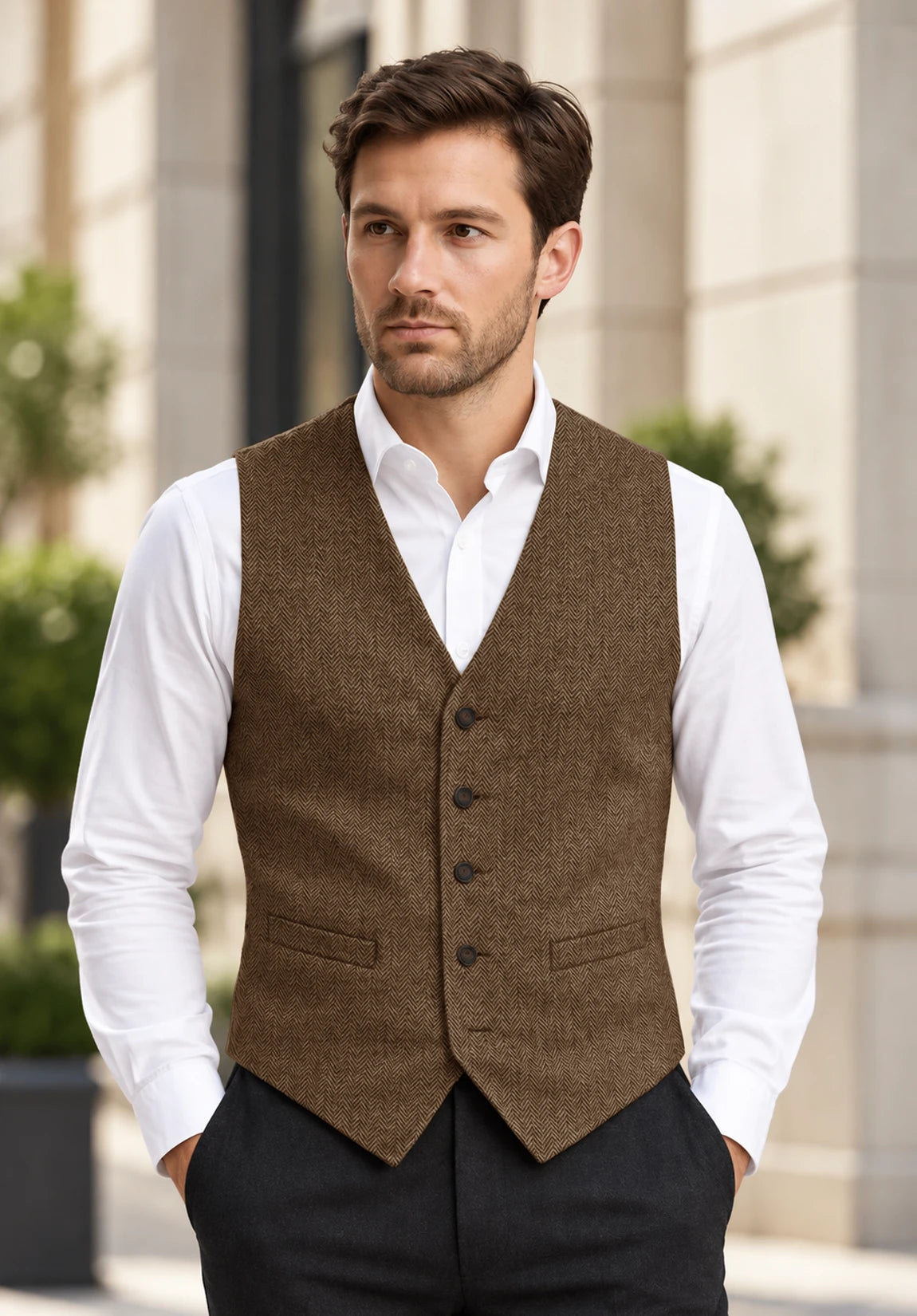 Men's brown vest