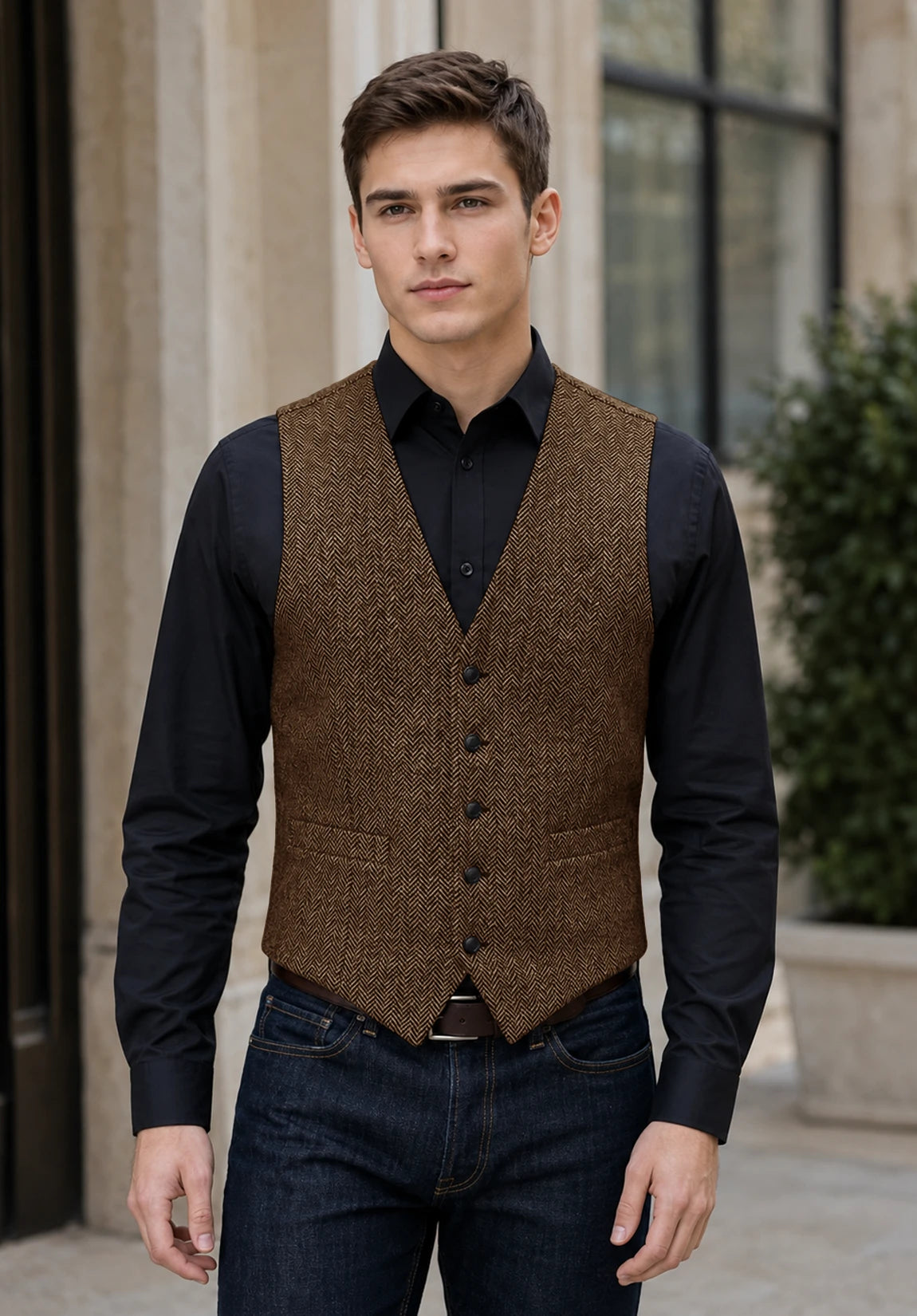 Men's brown vest