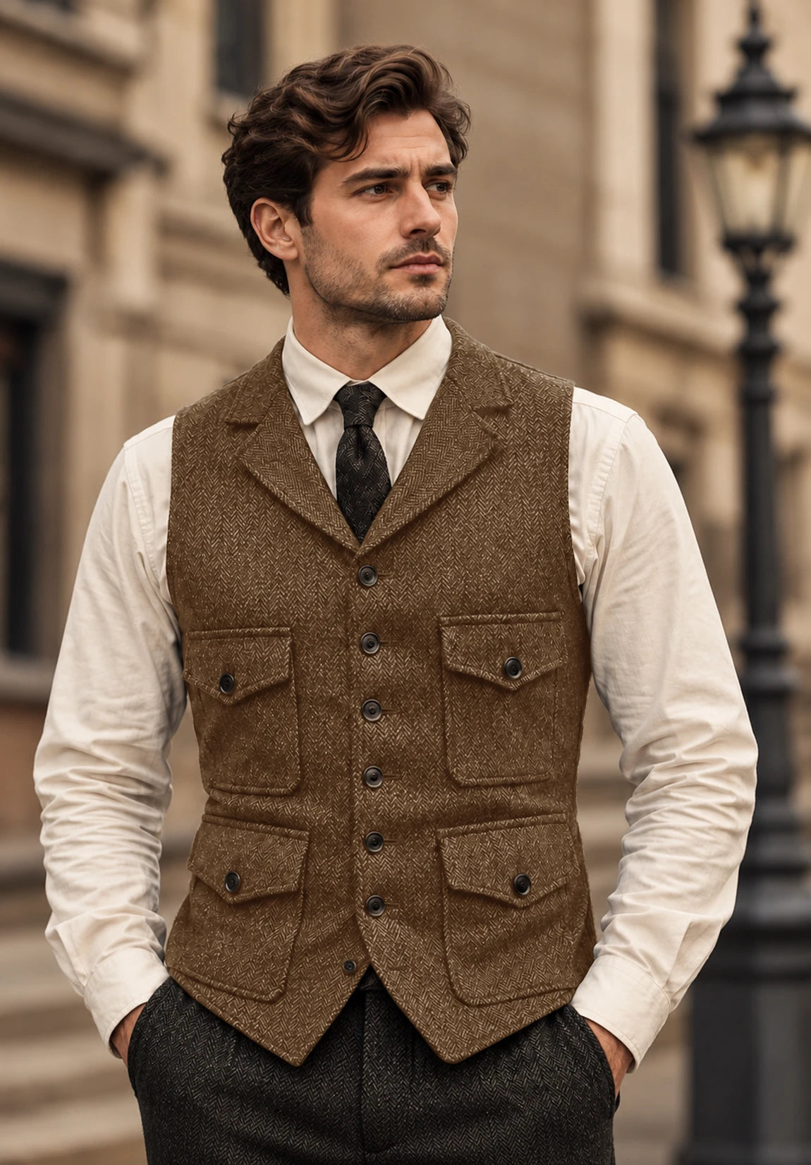 Men's brown vest