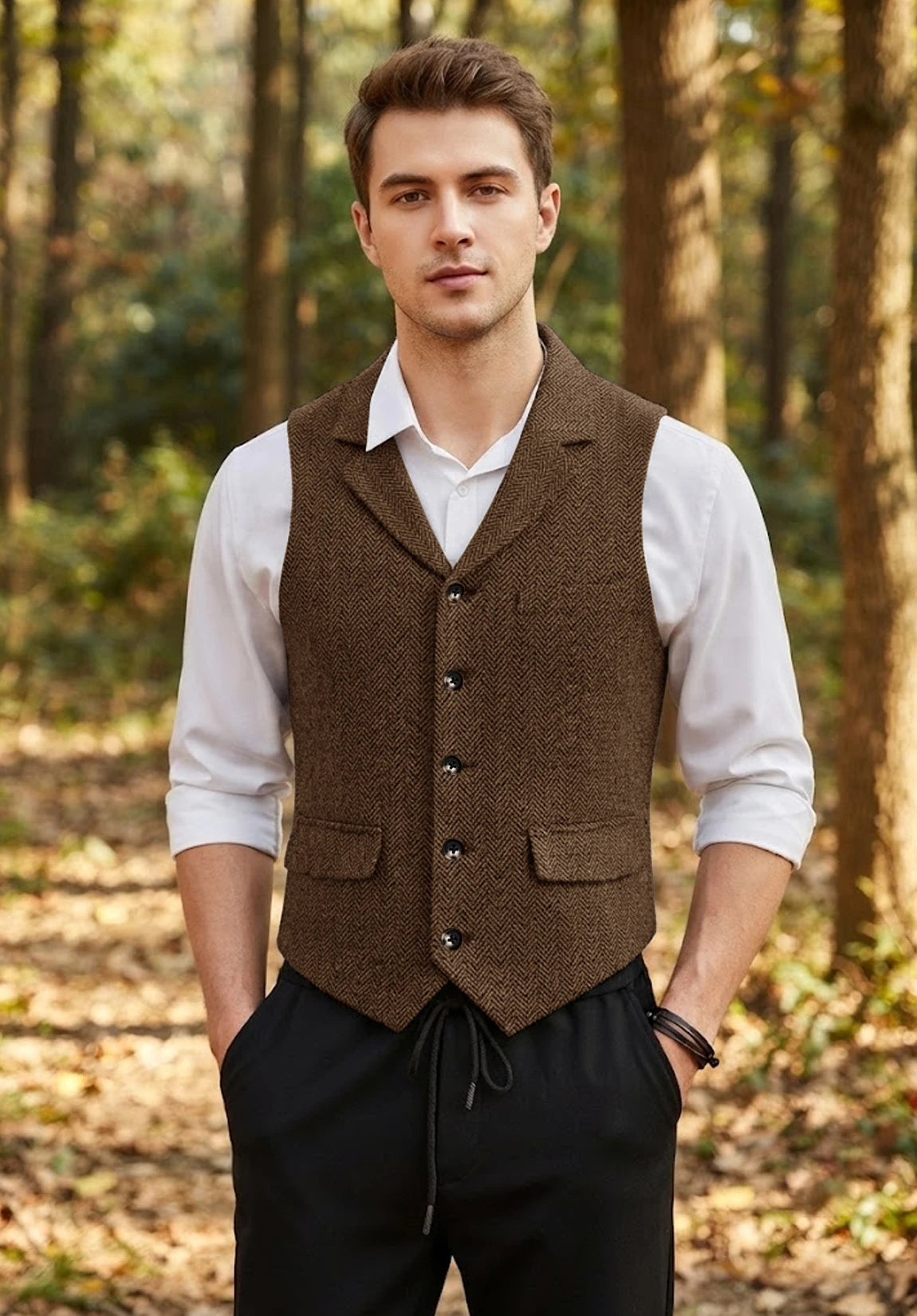 Men's brown vest