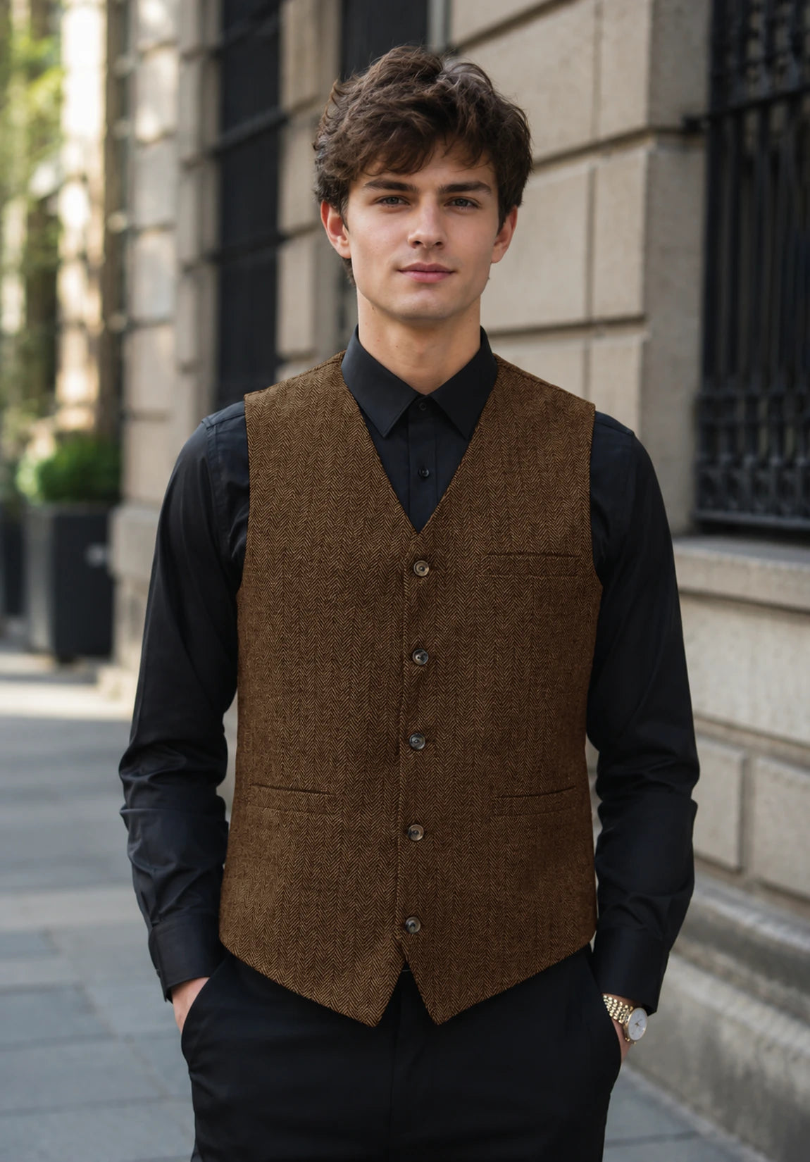 Men's brown vest