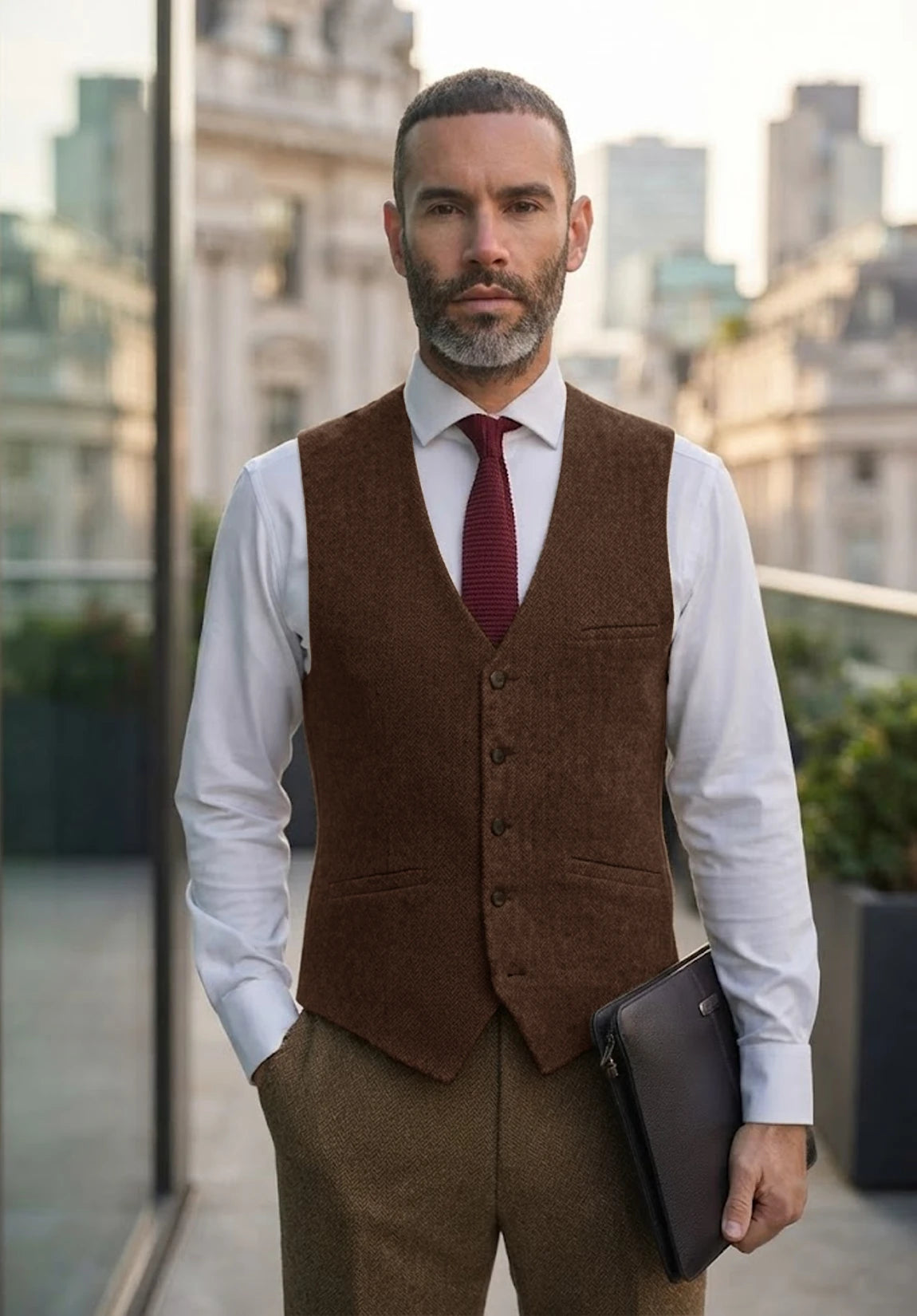 Men's brown vest