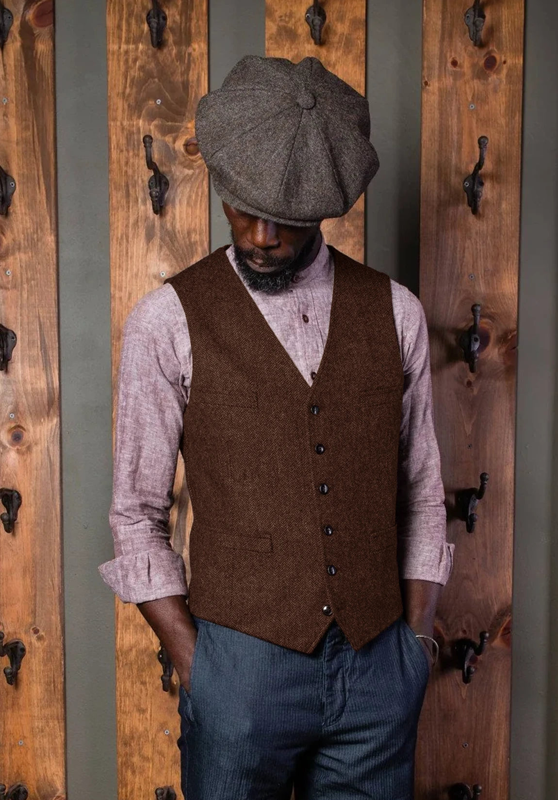 Men's brown vest