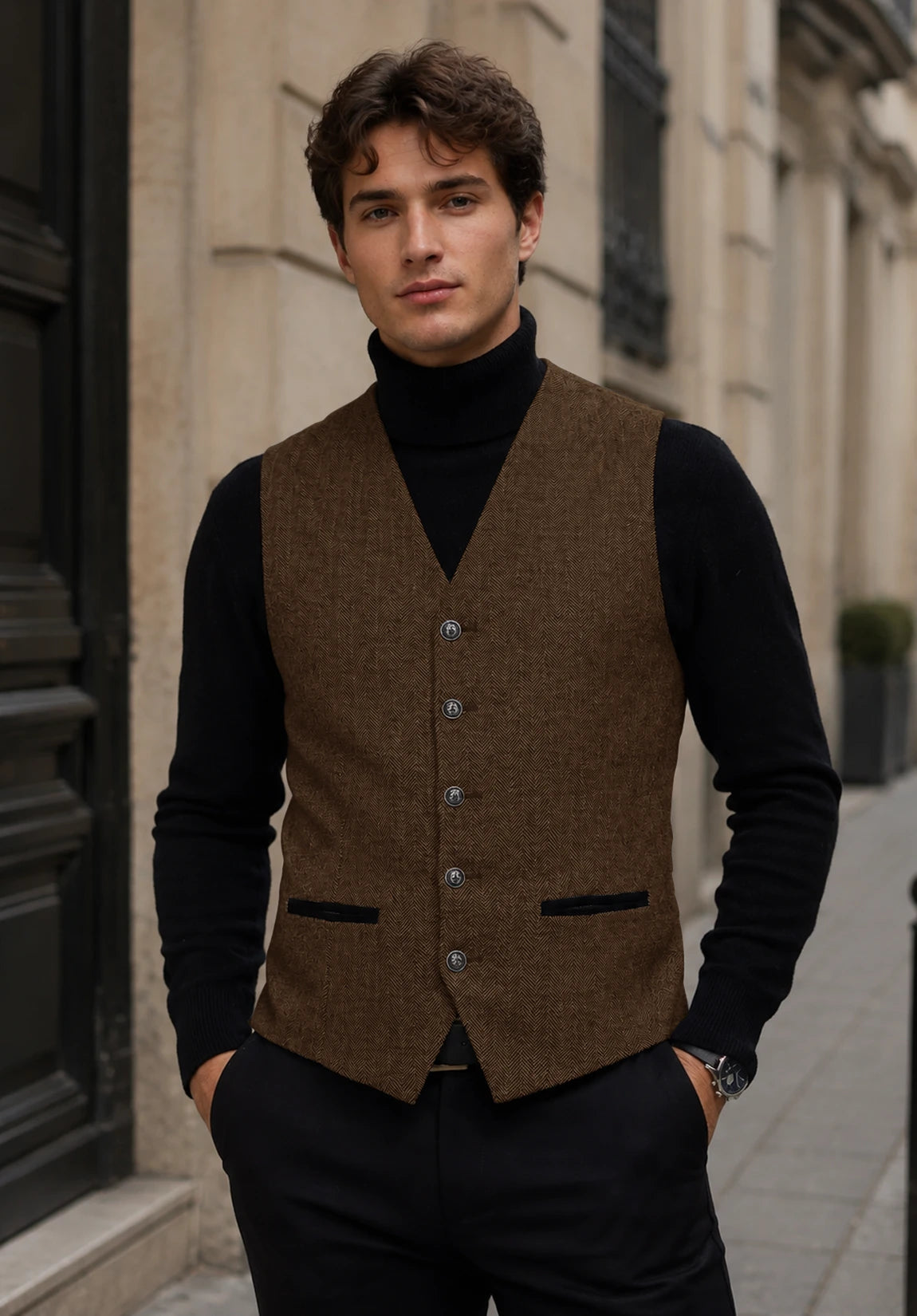 Men's brown vest