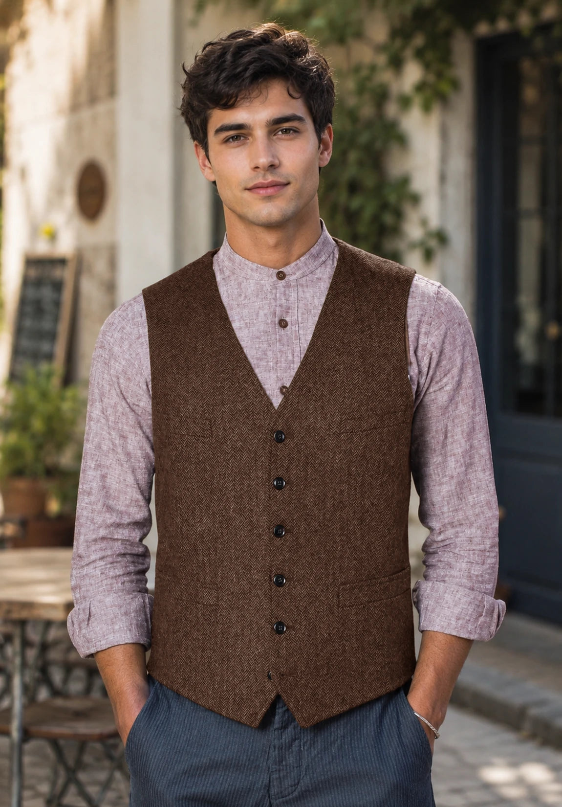 Men's brown vest