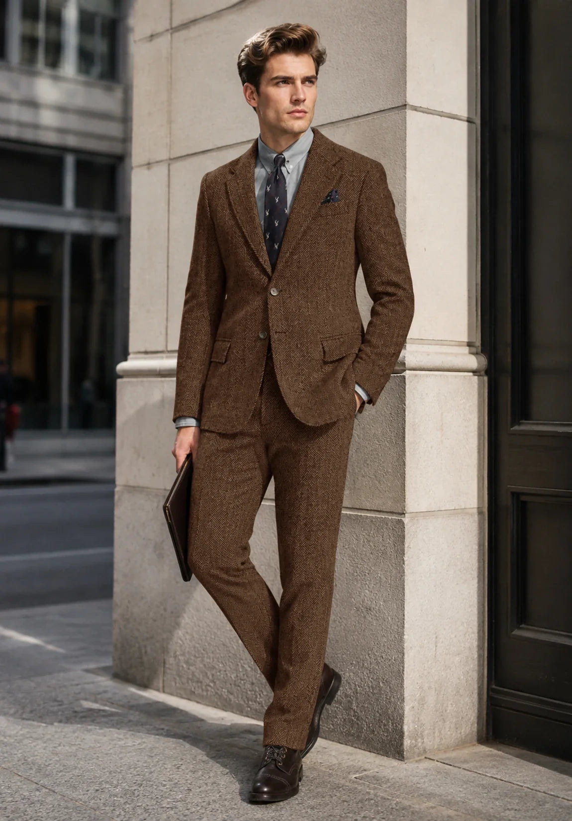Men brown Suit