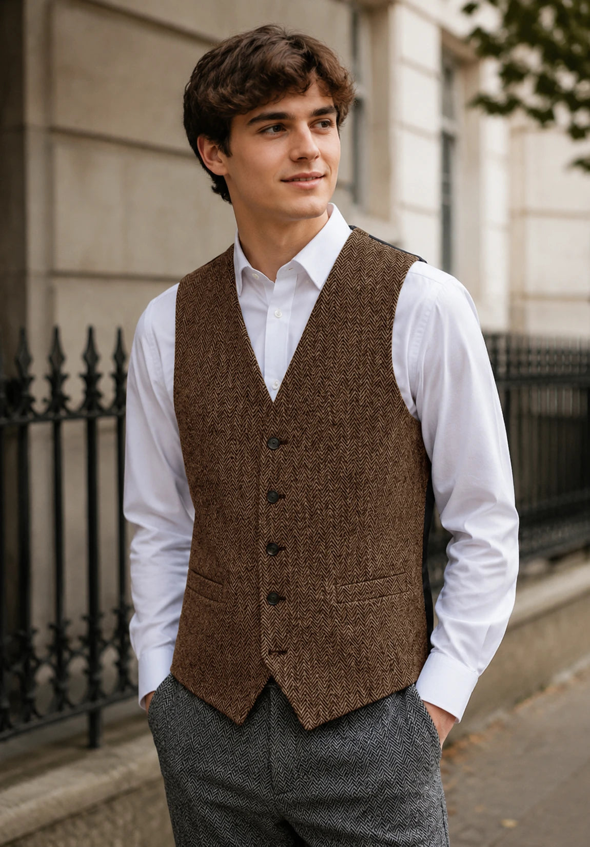 Men's brown vest