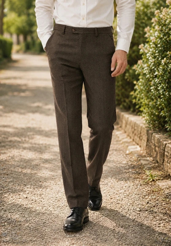 Men's brown tweed pants