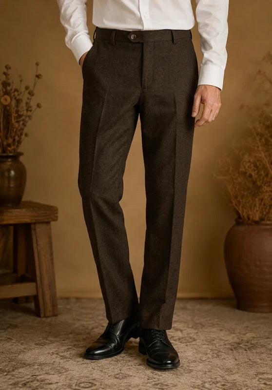 Men's brown tweed pants