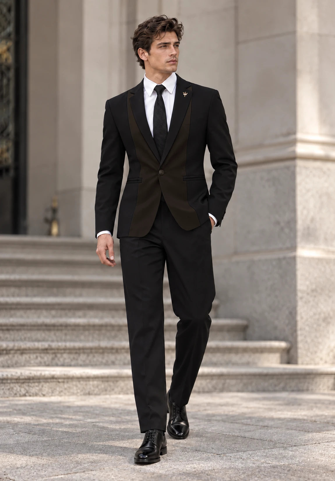 Men Brown Suit
