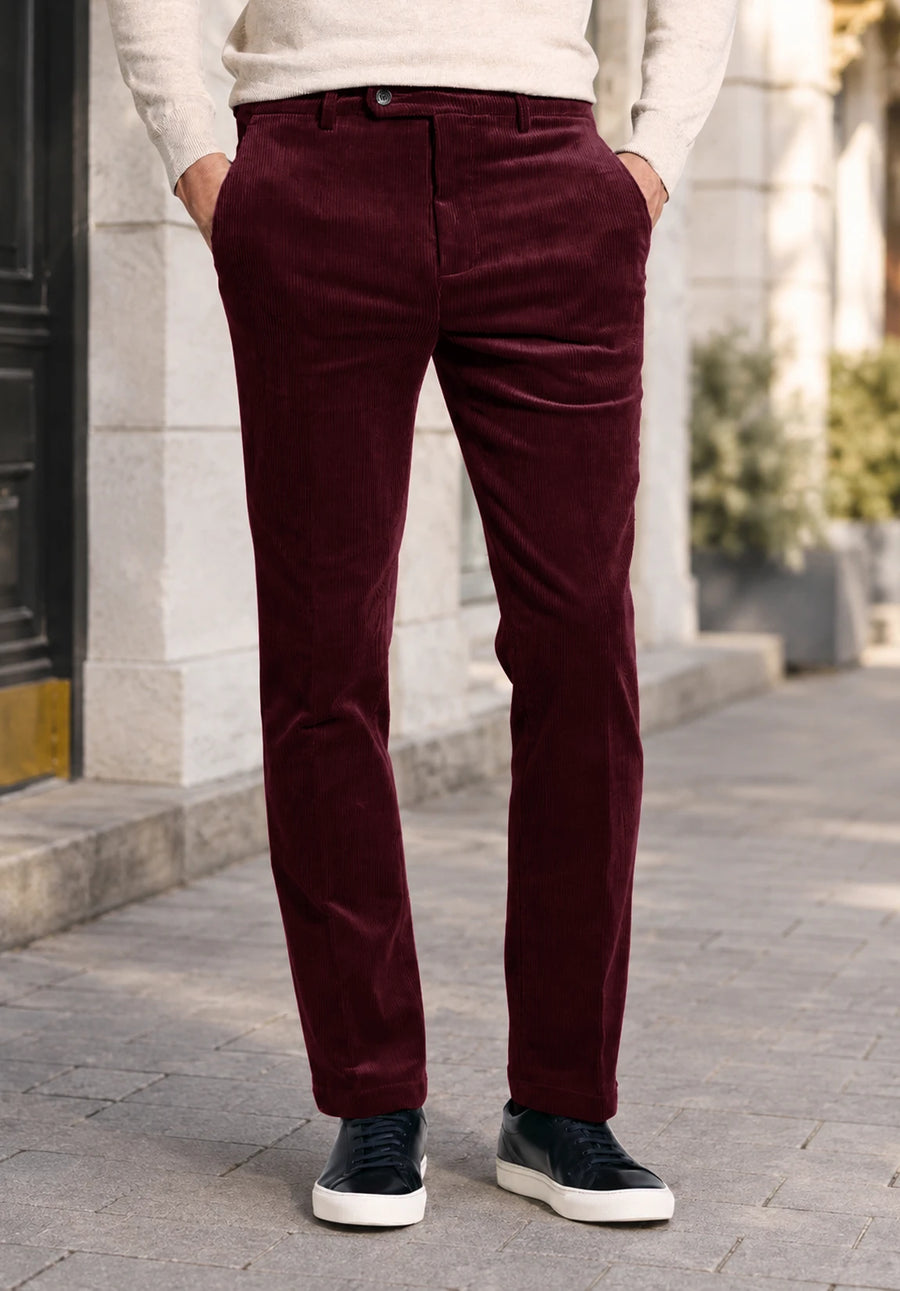 Men's burgundy pants