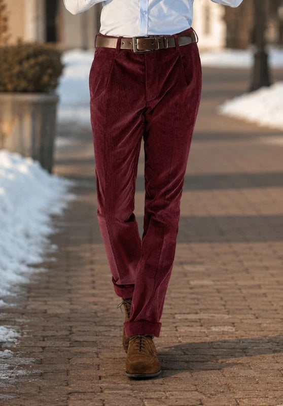 Men's burgundy Corduroy Pants